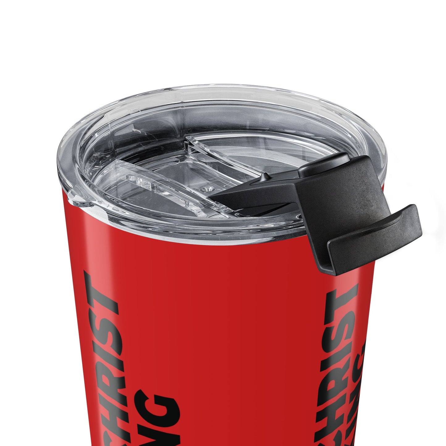 Tumbler — "Jesus Christ Is King" Red 20oz Insulated Travel Cup