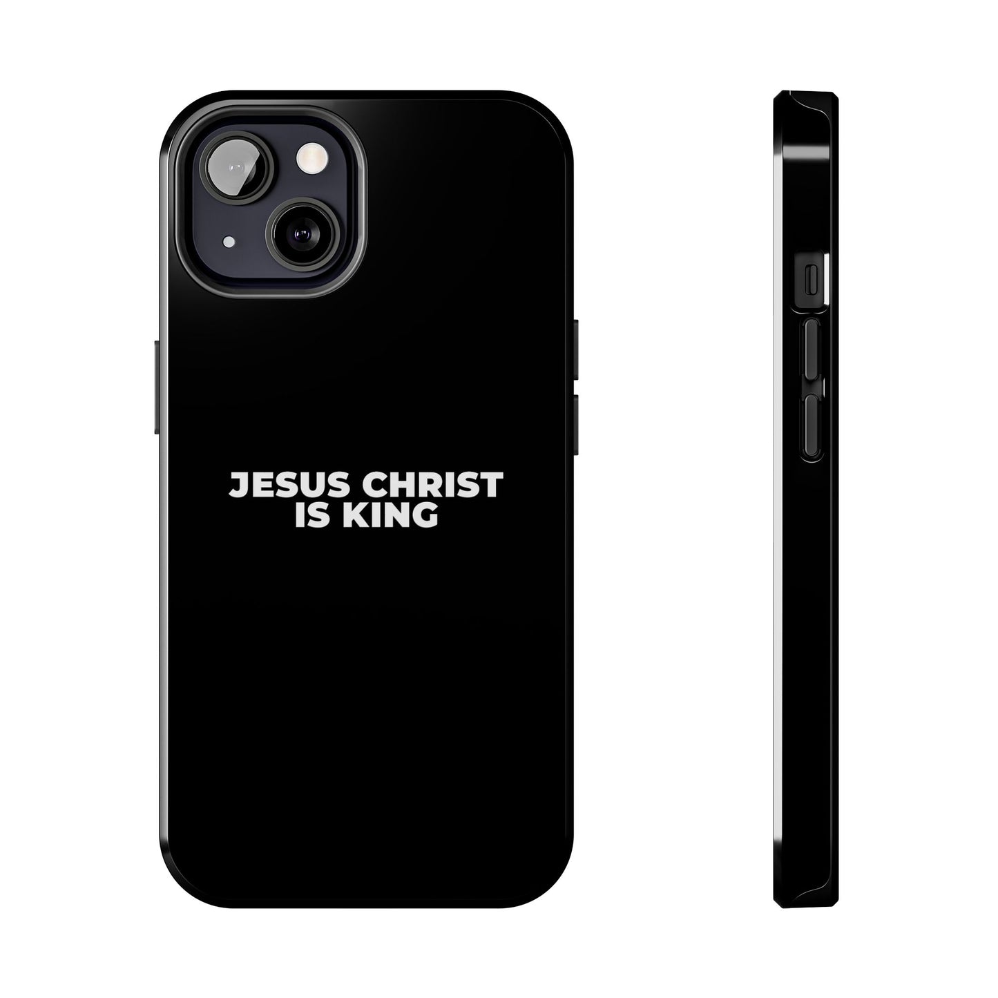 Jesus Christ Is King Tough Phone Case — Black Faith Protective Case