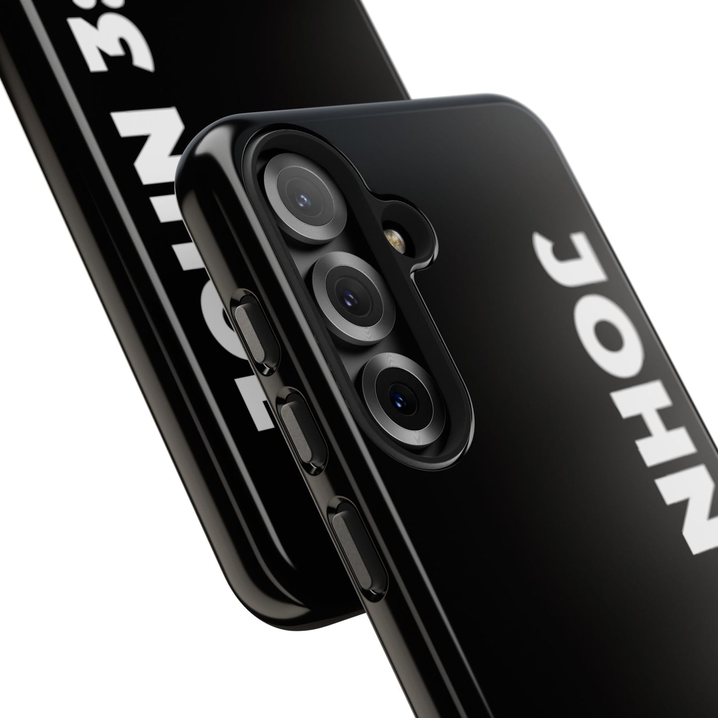 John 3:16 Tough Phone Case — Black Christian Scripture Phone Cover