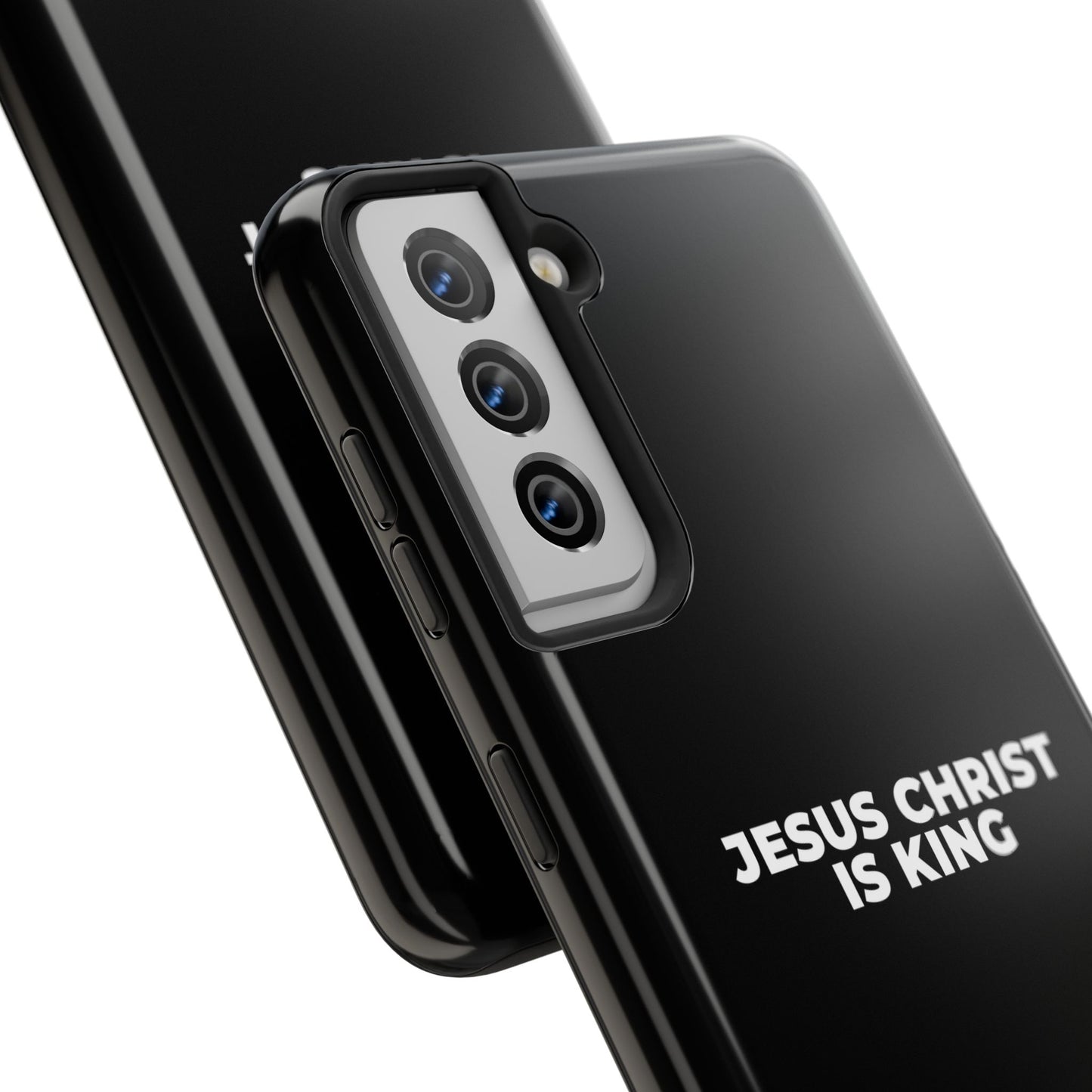 Jesus Christ Is King Tough Phone Case — Black Faith Protective Case