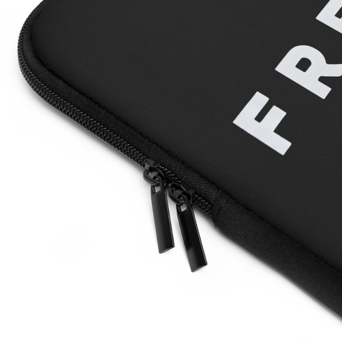 Freedom Laptop Sleeve — Minimal Black Protective Case with Bold 'FREEDOM' Text