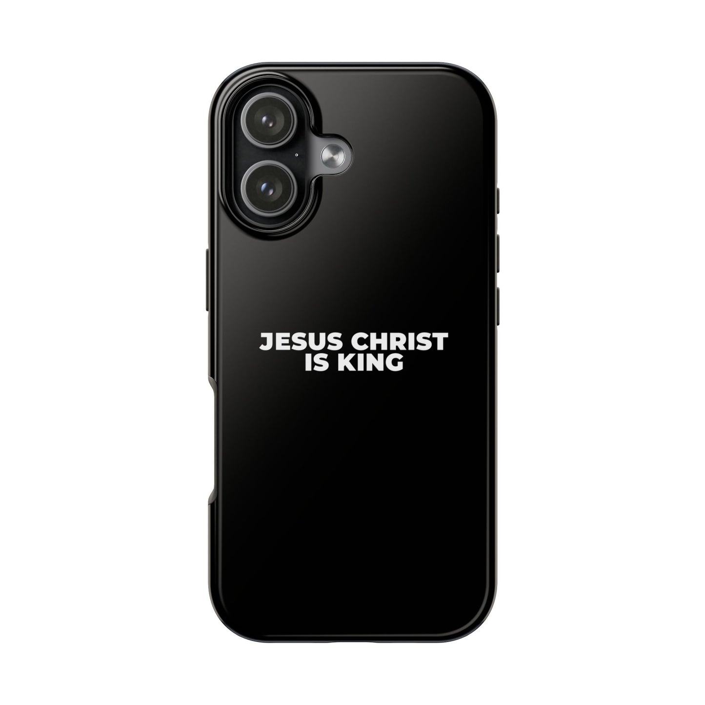 Jesus Christ Is King Tough Phone Case — Black Faith Protective Case