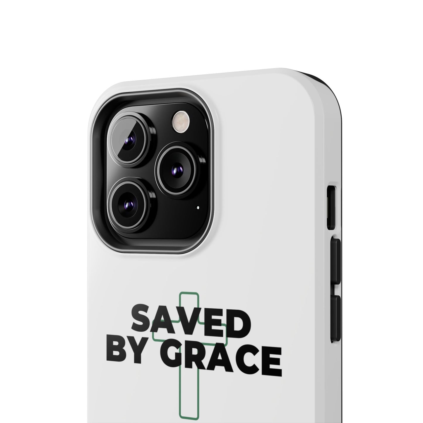 Saved By Grace Tough Phone Case — Christian Cross Protective Phone Cover