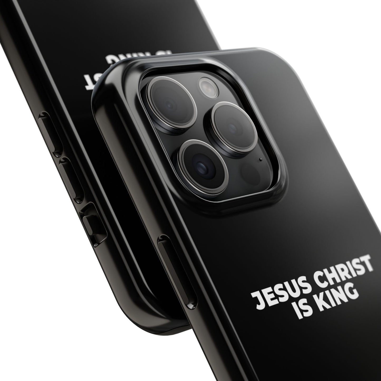 Jesus Christ Is King Tough Phone Case — Black Faith Protective Case