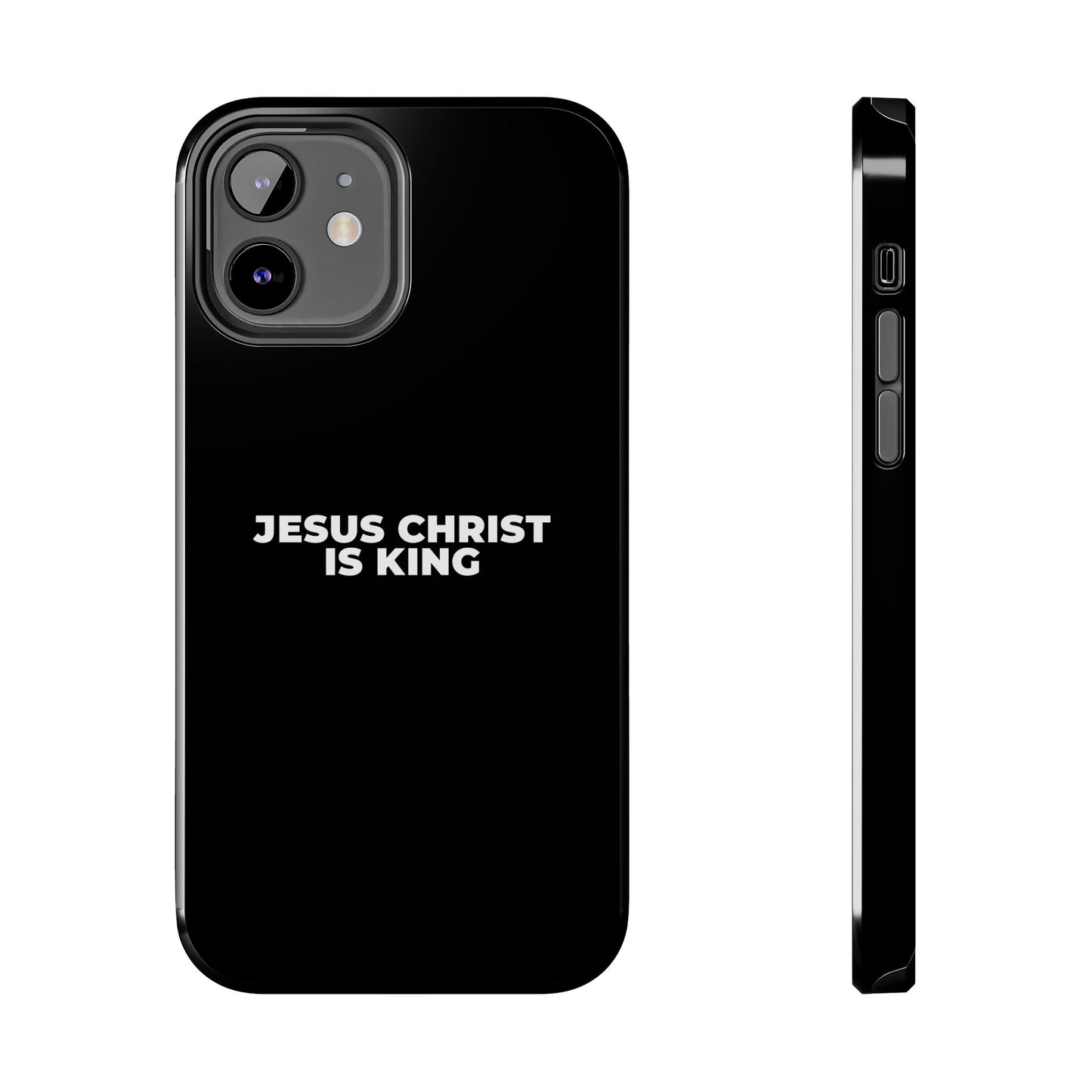Jesus Christ Is King Tough Phone Case — Black Faith Protective Case