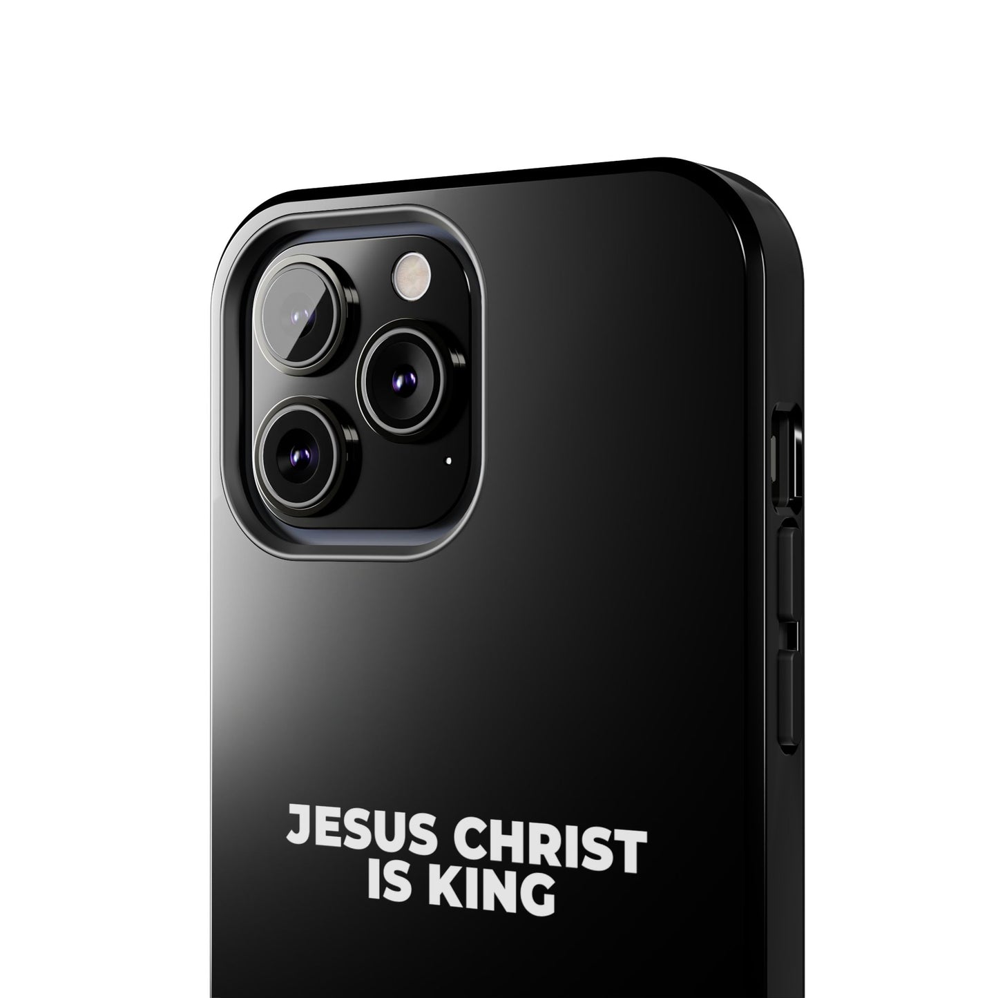 Jesus Christ Is King Tough Phone Case — Black Faith Protective Case