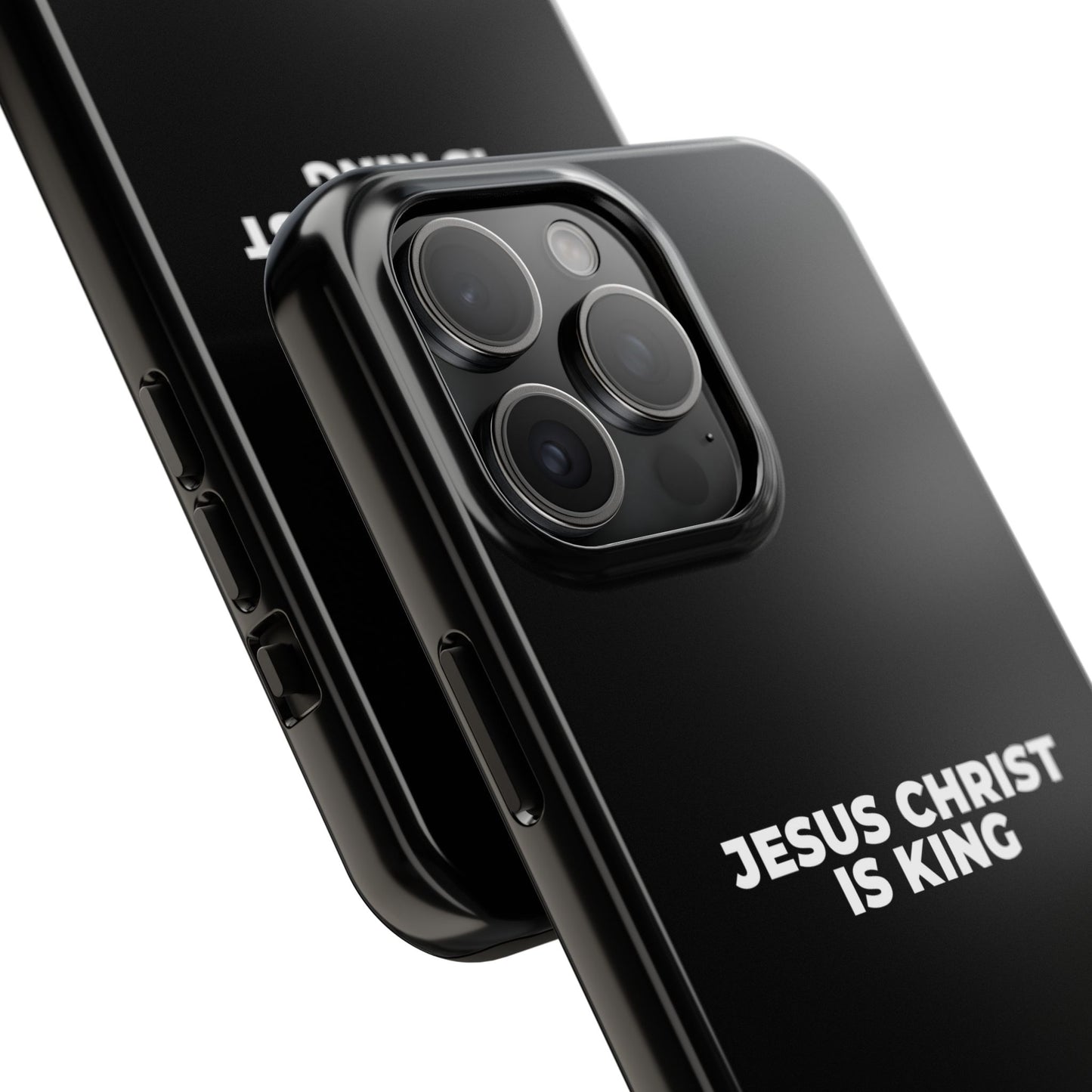 Jesus Christ Is King Tough Phone Case — Black Faith Protective Case