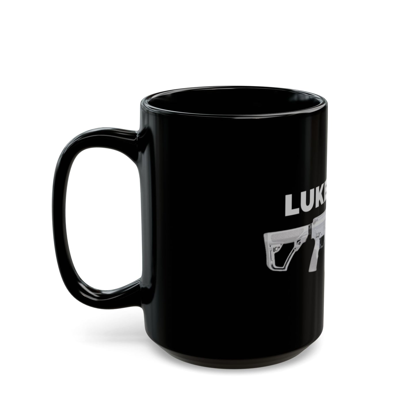 Luke 22:36 Rifle Graphic Mug — Christian Faith & Defense Black Coffee Cup