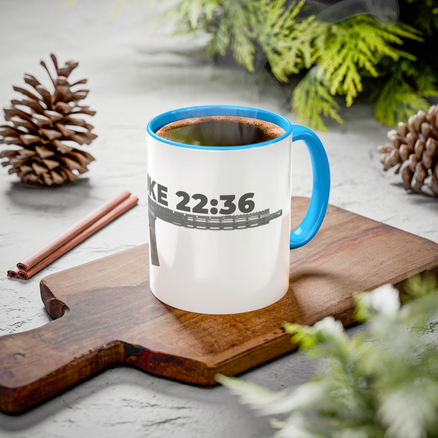 Luke 22:36 Rifle Mug – Christian Scripture Coffee Cup (11oz/15oz)