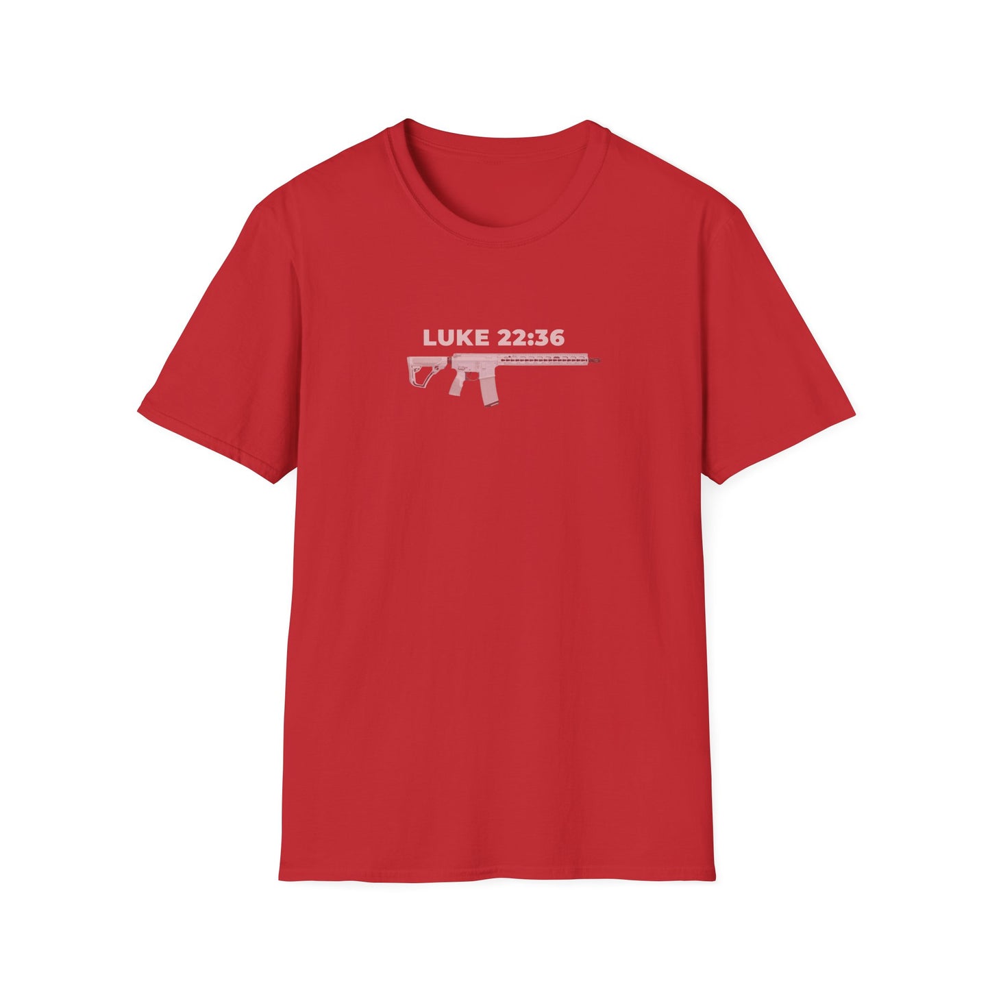 Sell your cloak and buy a sword — "Luke 22:36" Rifle Graphic Christian Faith Tee