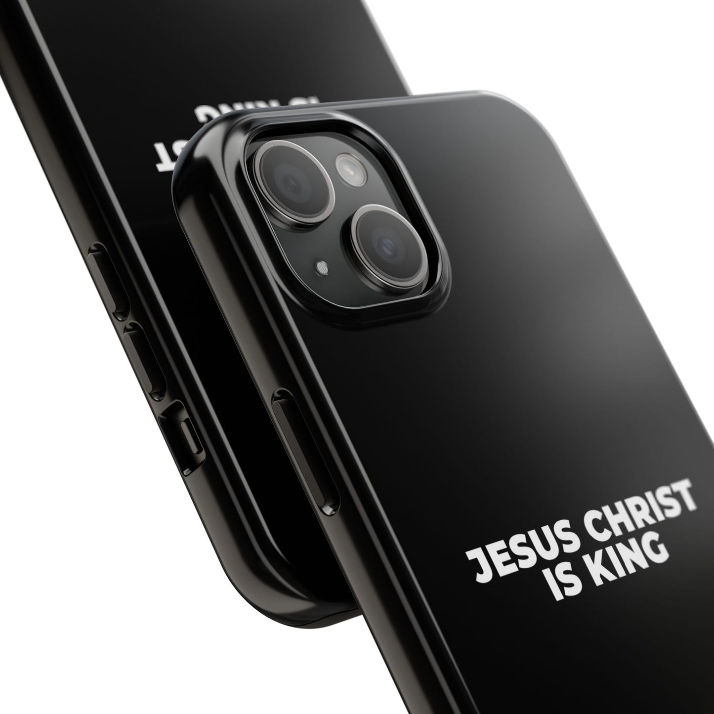 Jesus Christ Is King Tough Phone Case — Black Faith Protective Case