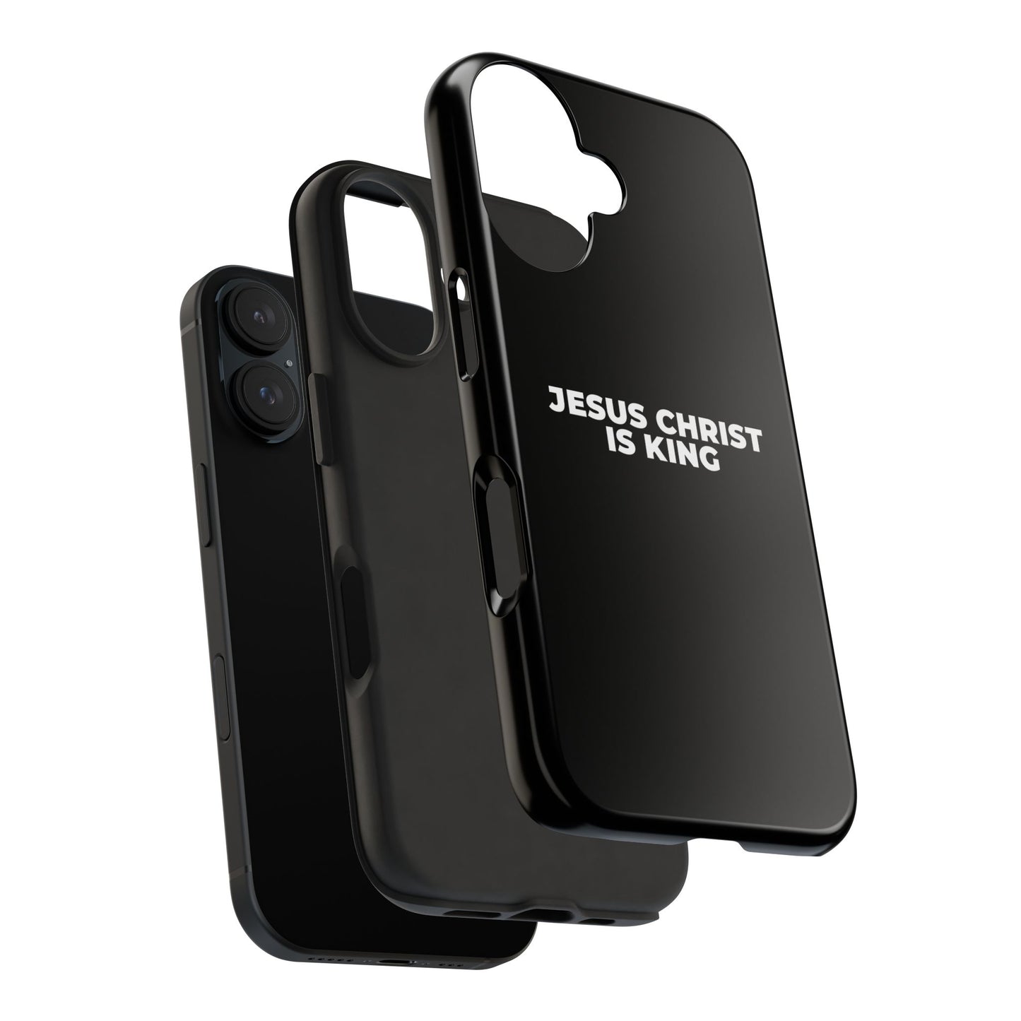 Jesus Christ Is King Tough Phone Case — Black Faith Protective Case