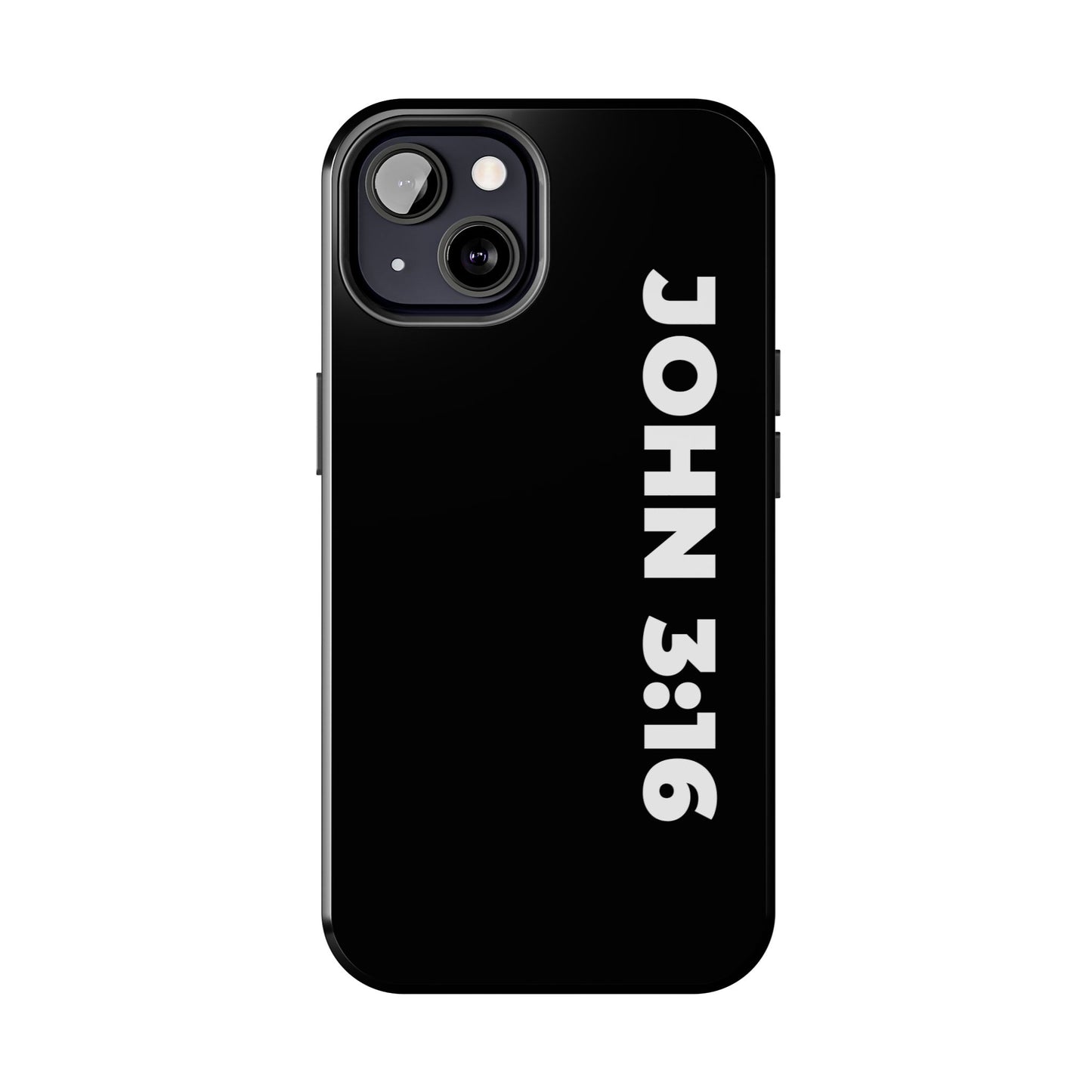 John 3:16 Tough Phone Case — Black Christian Scripture Phone Cover