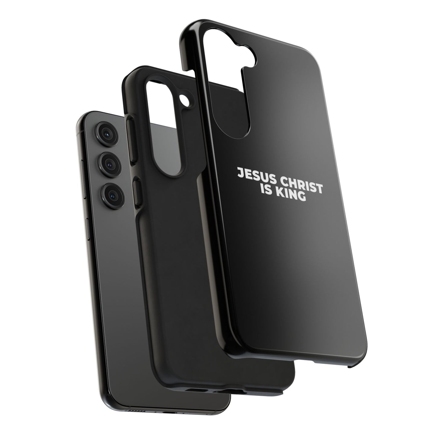 Jesus Christ Is King Tough Phone Case — Black Faith Protective Case