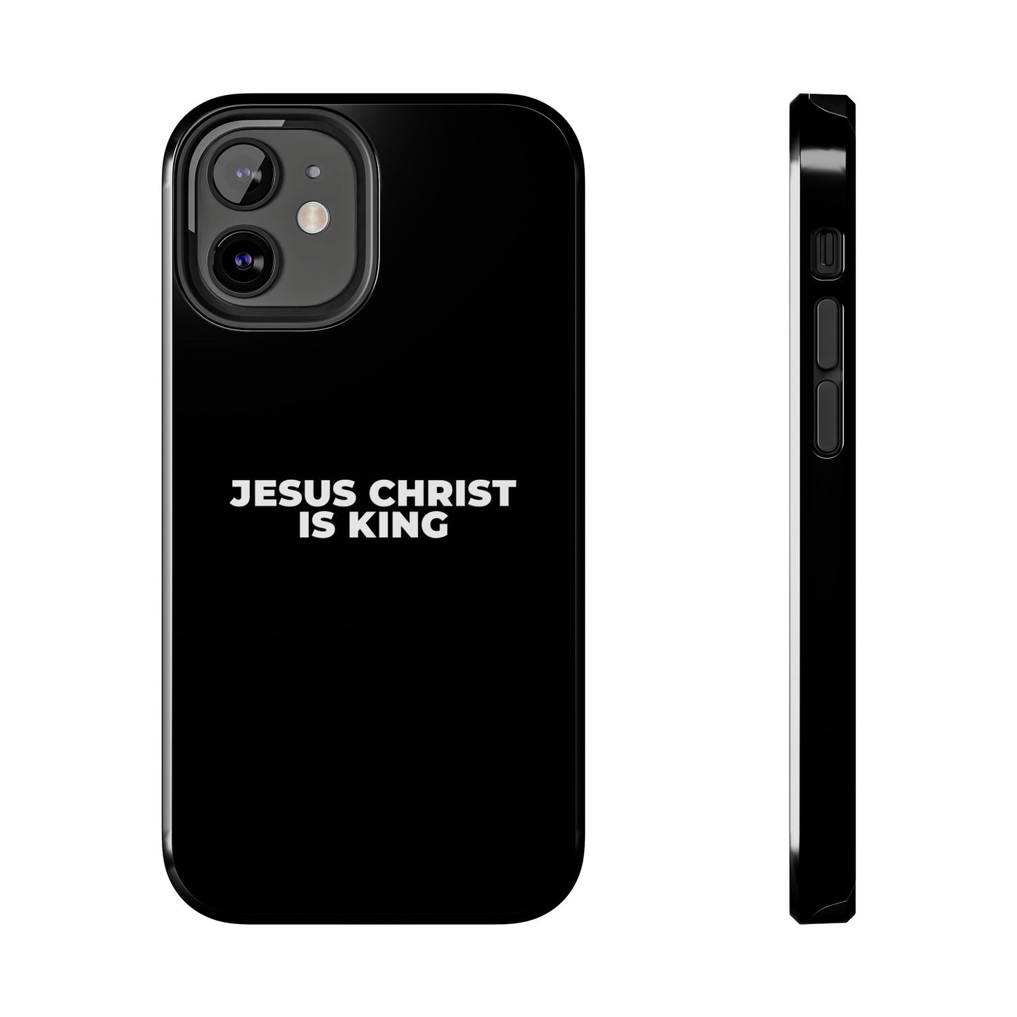 Jesus Christ Is King Tough Phone Case — Black Faith Protective Case