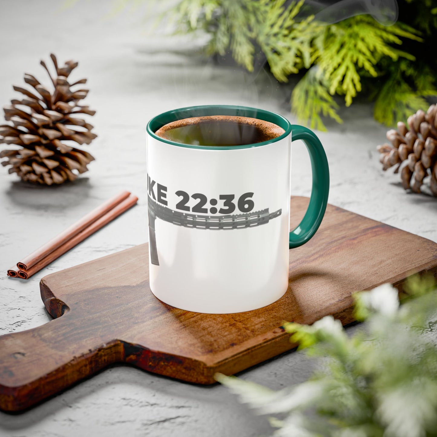 Luke 22:36 Rifle Mug – Christian Scripture Coffee Cup (11oz/15oz)