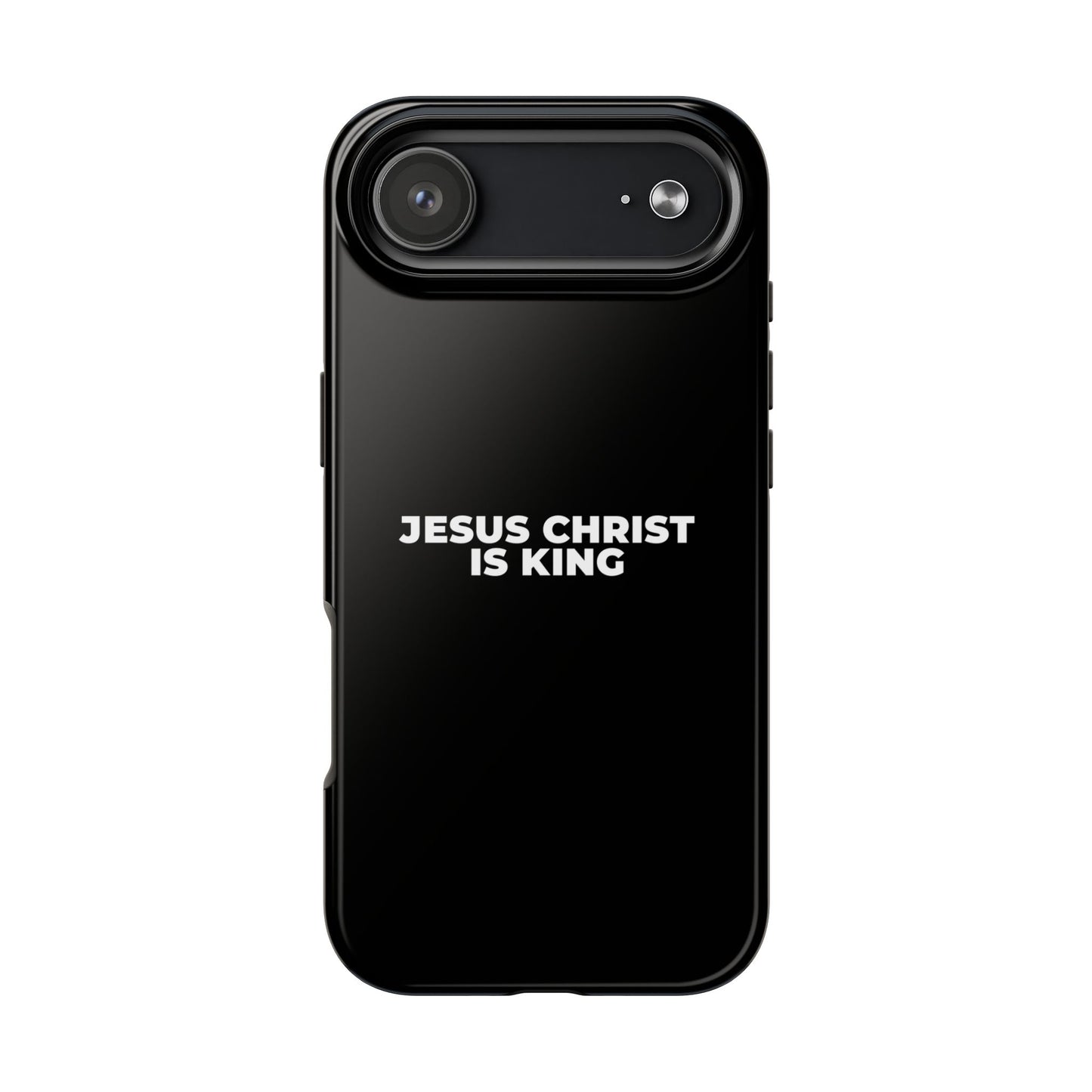 Jesus Christ Is King Tough Phone Case — Black Faith Protective Case