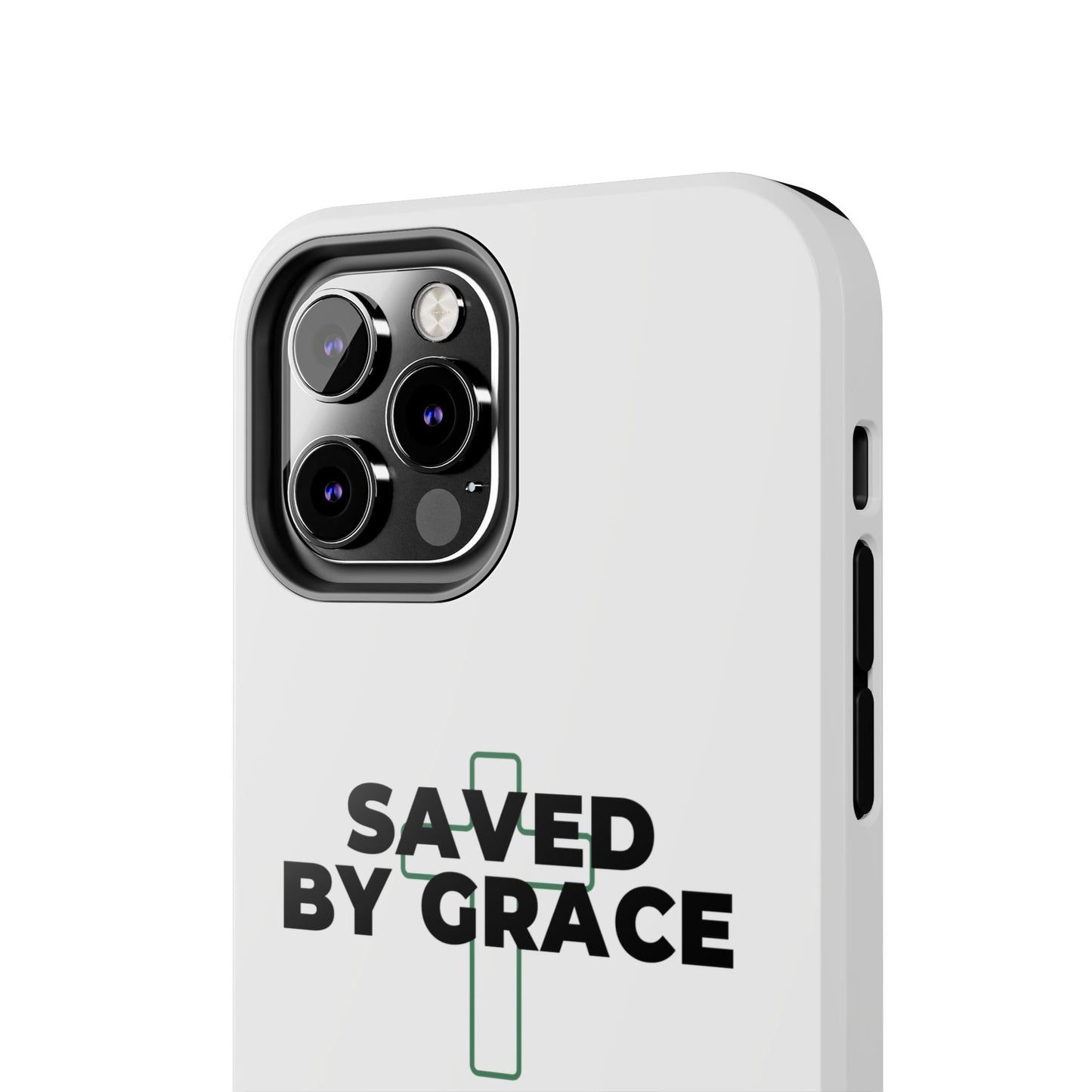 Saved By Grace Tough Phone Case — Christian Cross Protective Phone Cover