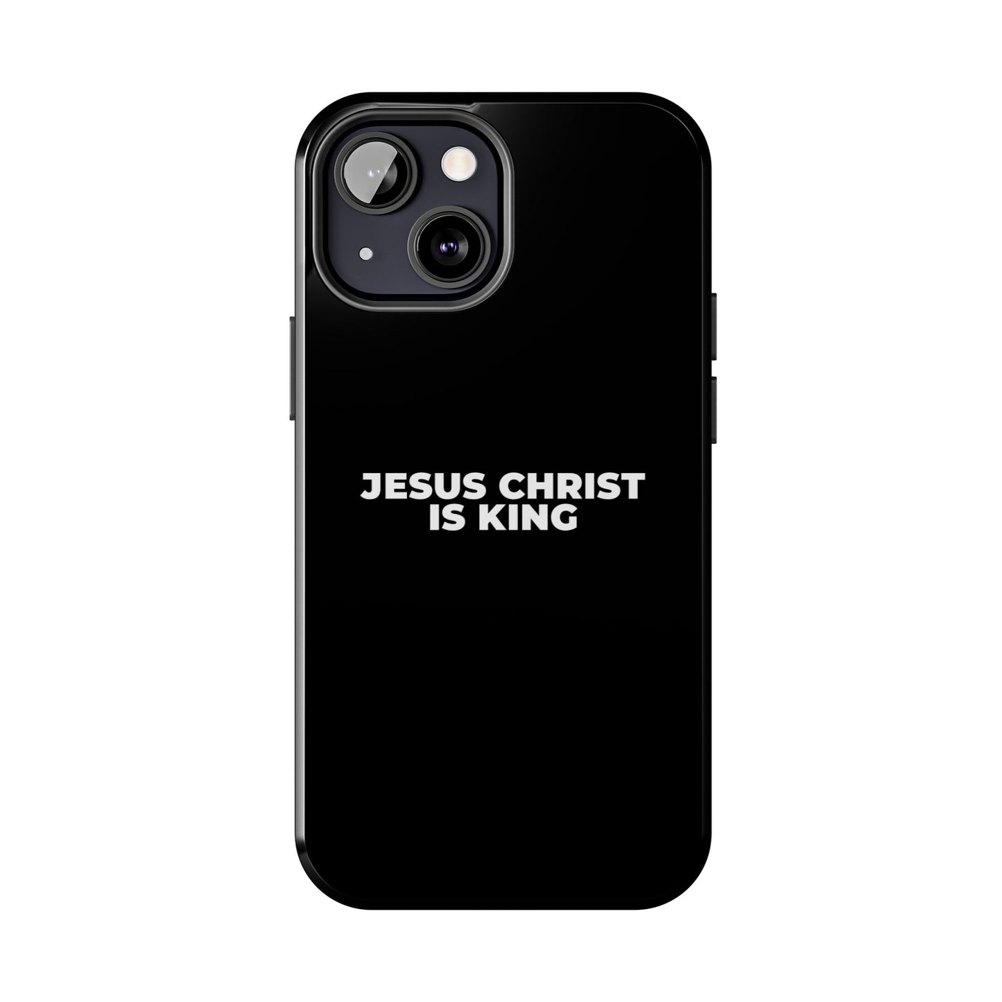 Jesus Christ Is King Tough Phone Case — Black Faith Protective Case
