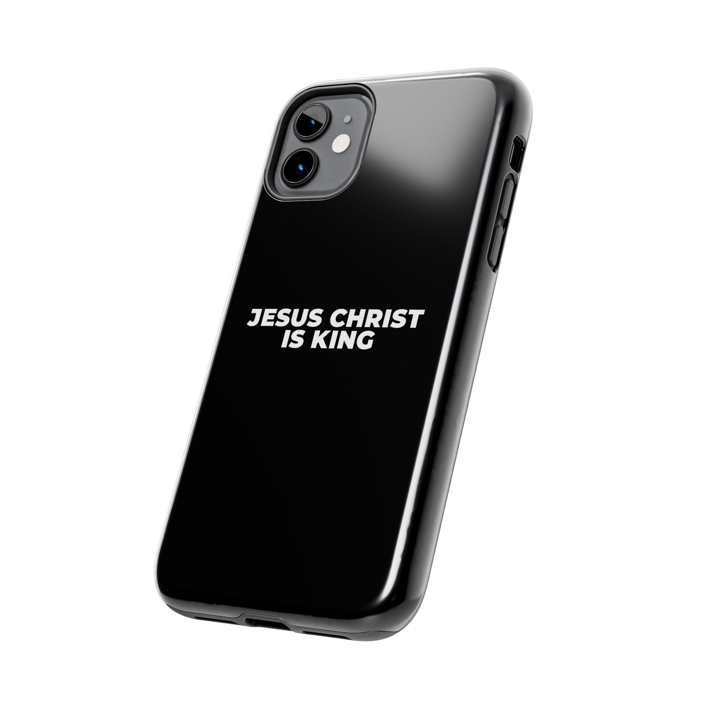 Jesus Christ Is King Tough Phone Case — Black Faith Protective Case