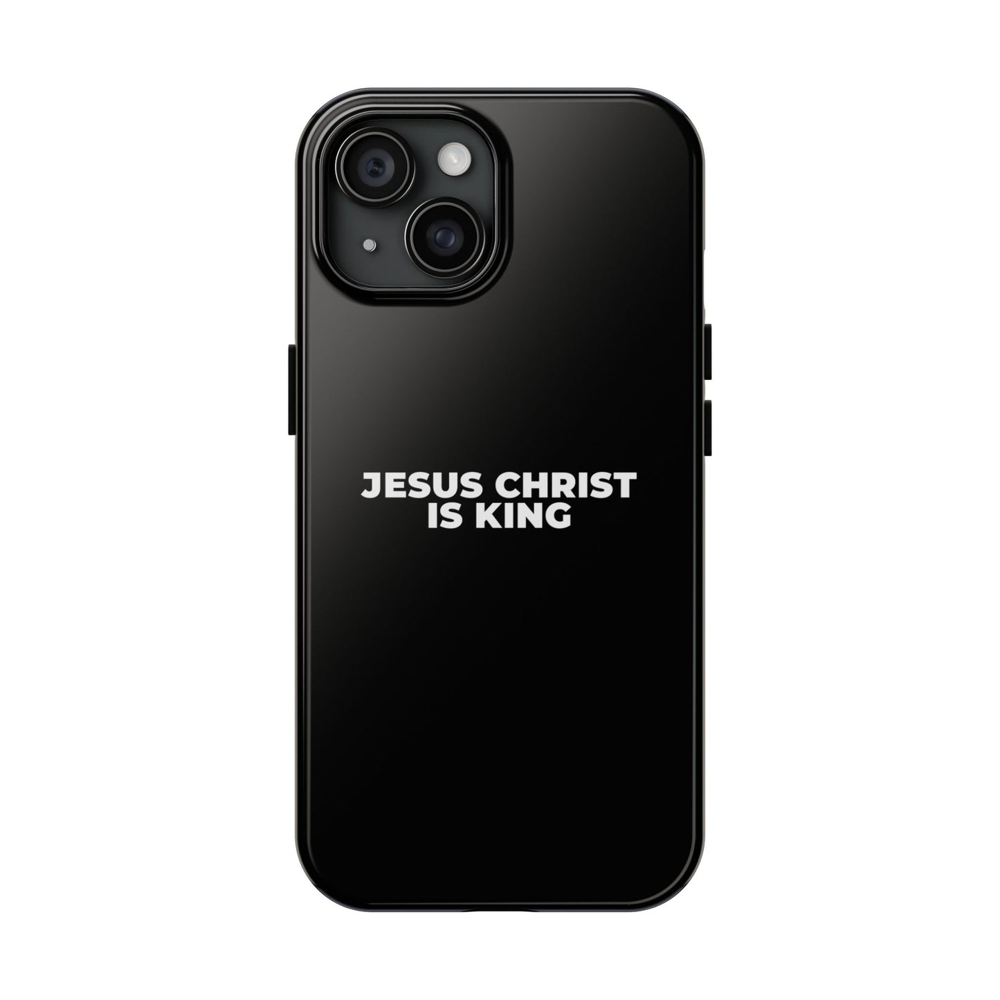 Jesus Christ Is King Tough Phone Case — Black Faith Protective Case