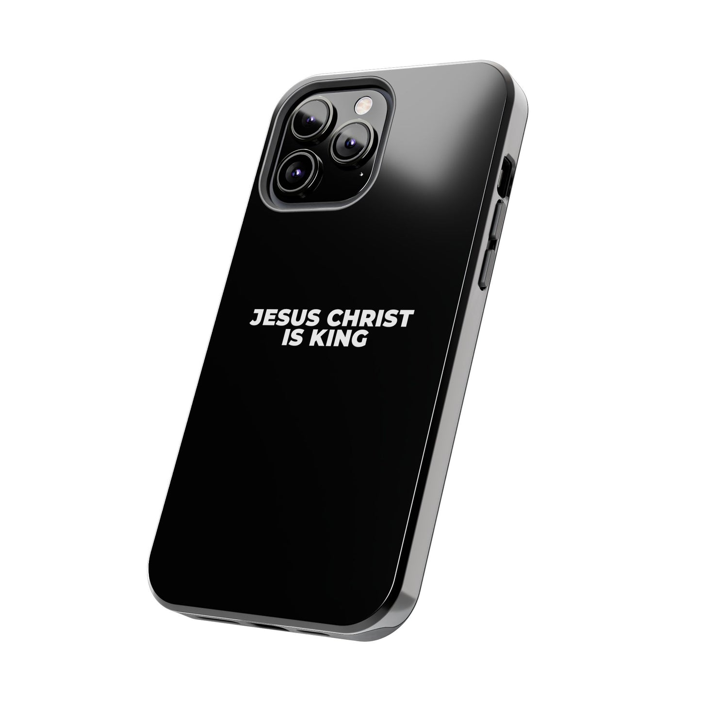 Jesus Christ Is King Tough Phone Case — Black Faith Protective Case