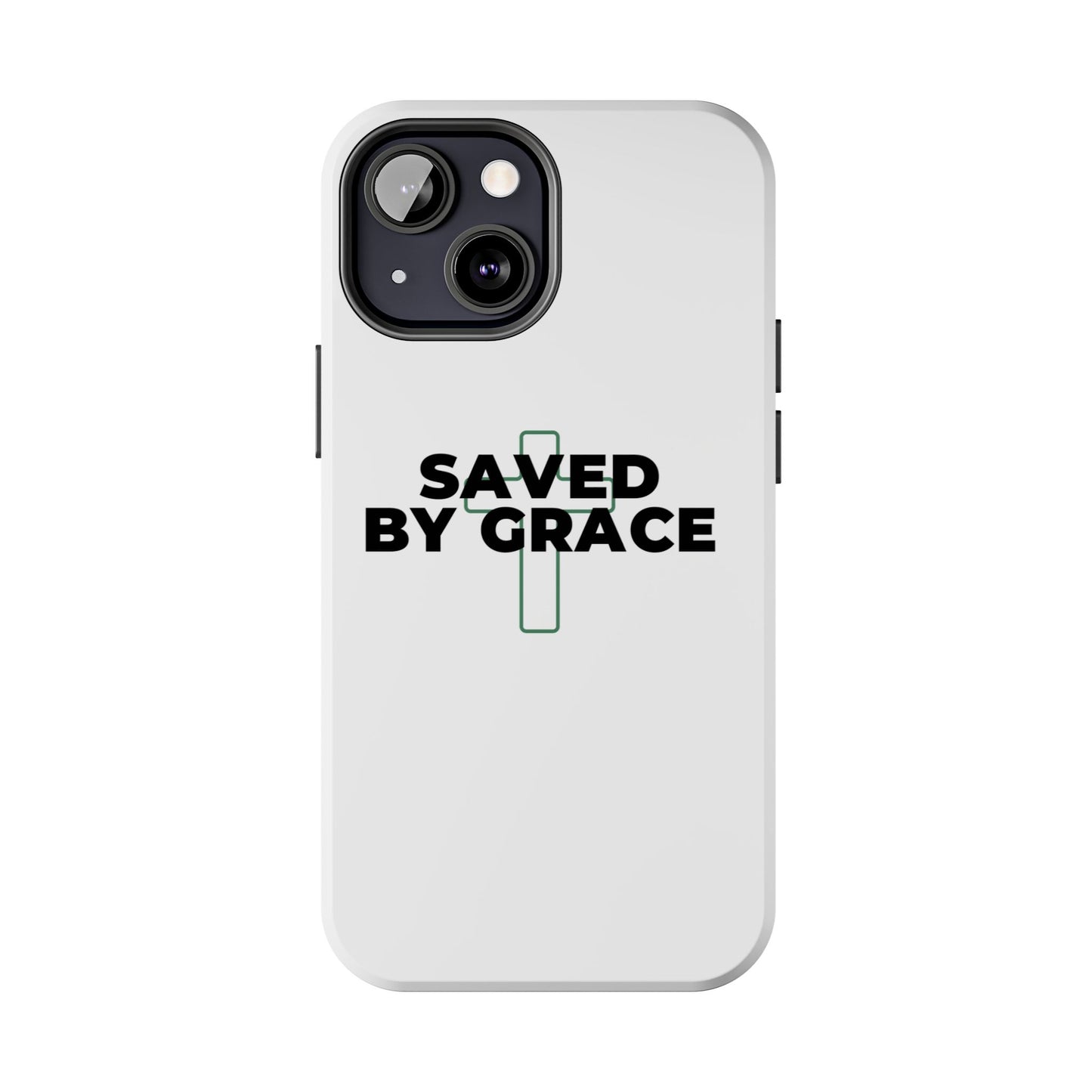 Saved By Grace Tough Phone Case — Christian Cross Protective Phone Cover