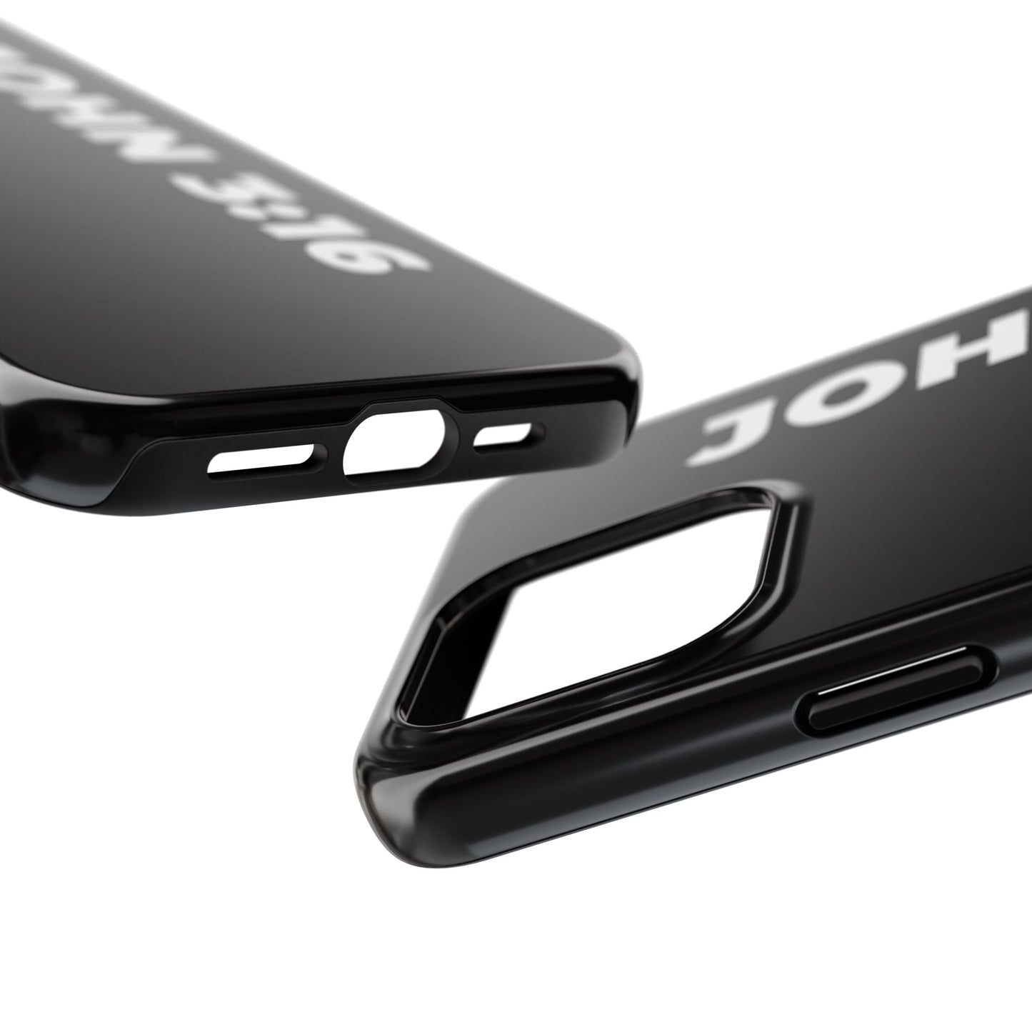 John 3:16 Tough Phone Case — Black Christian Scripture Phone Cover
