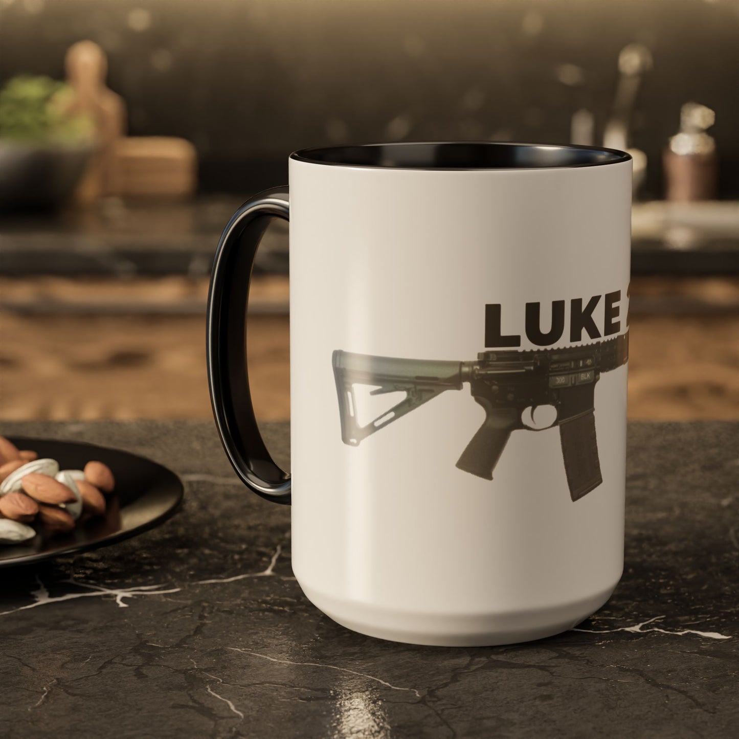 Luke 22:36 Rifle Mug – Christian Scripture Coffee Cup (11oz/15oz)