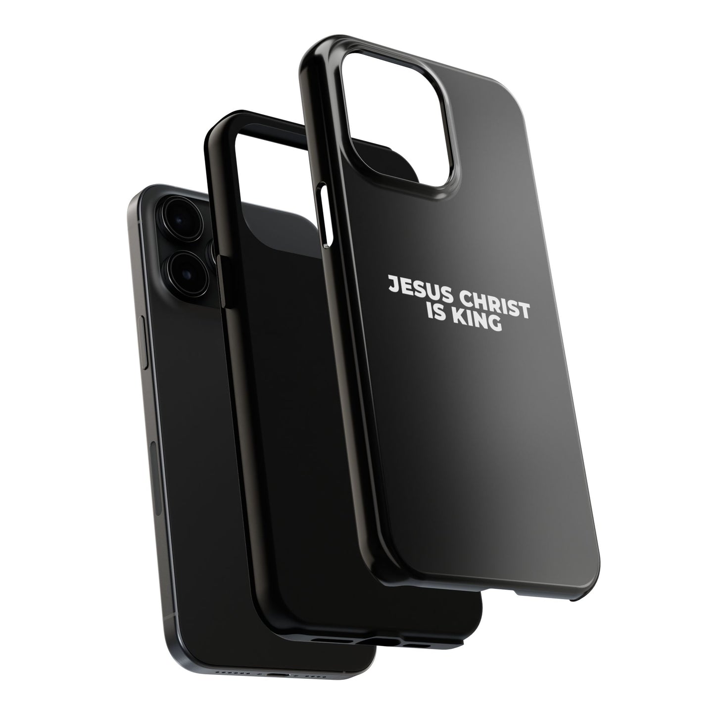 Jesus Christ Is King Tough Phone Case — Black Faith Protective Case
