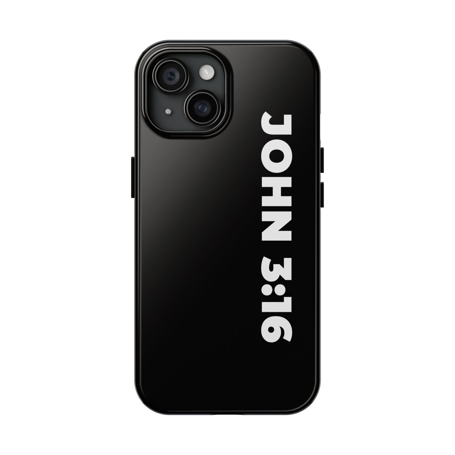 John 3:16 Tough Phone Case — Black Christian Scripture Phone Cover
