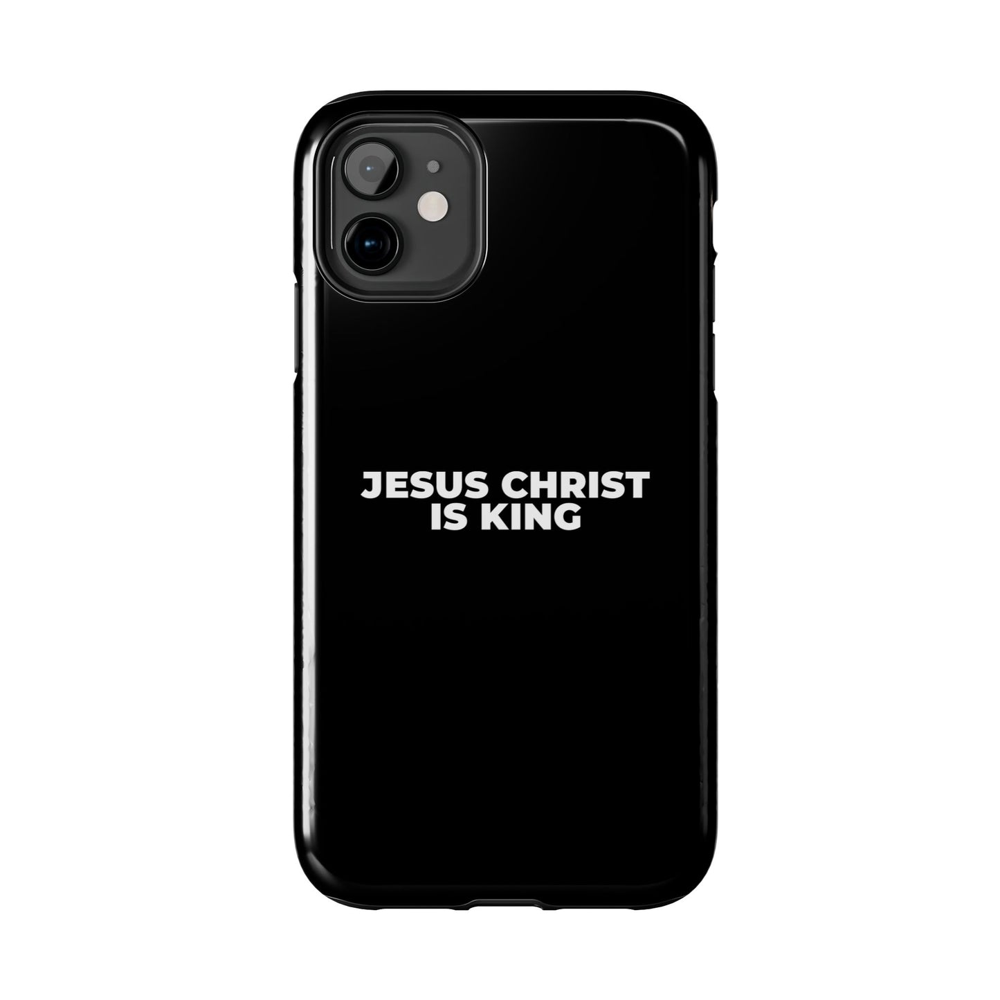 Jesus Christ Is King Tough Phone Case — Black Faith Protective Case