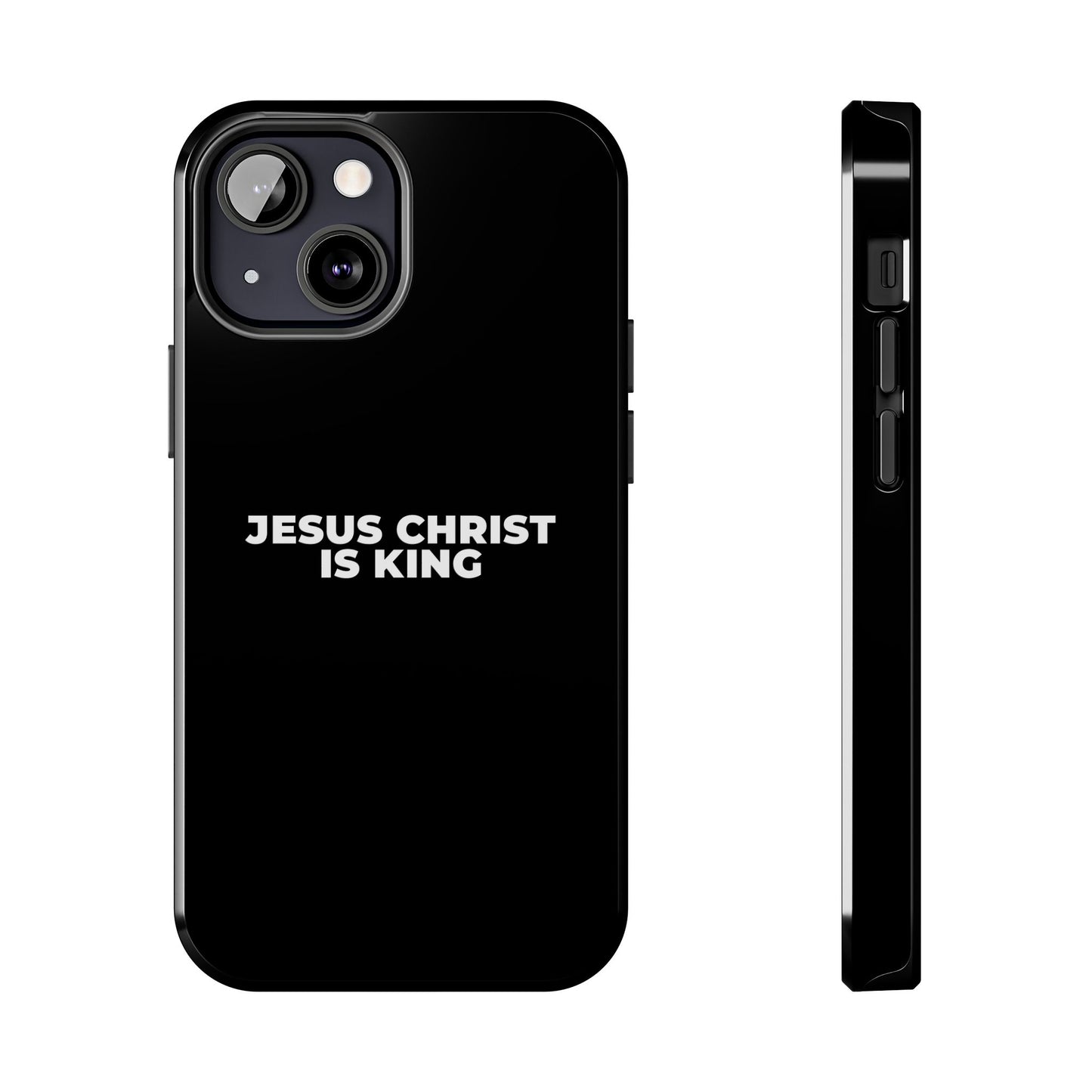 Jesus Christ Is King Tough Phone Case — Black Faith Protective Case