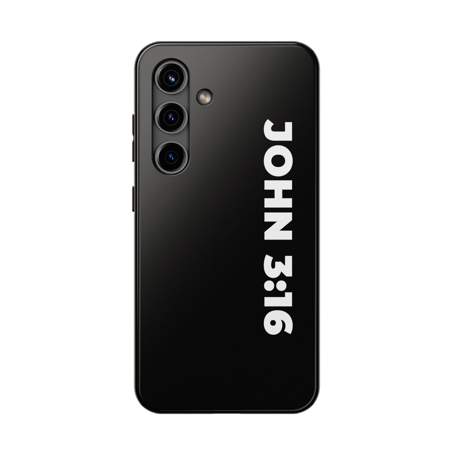 John 3:16 Tough Phone Case — Black Christian Scripture Phone Cover
