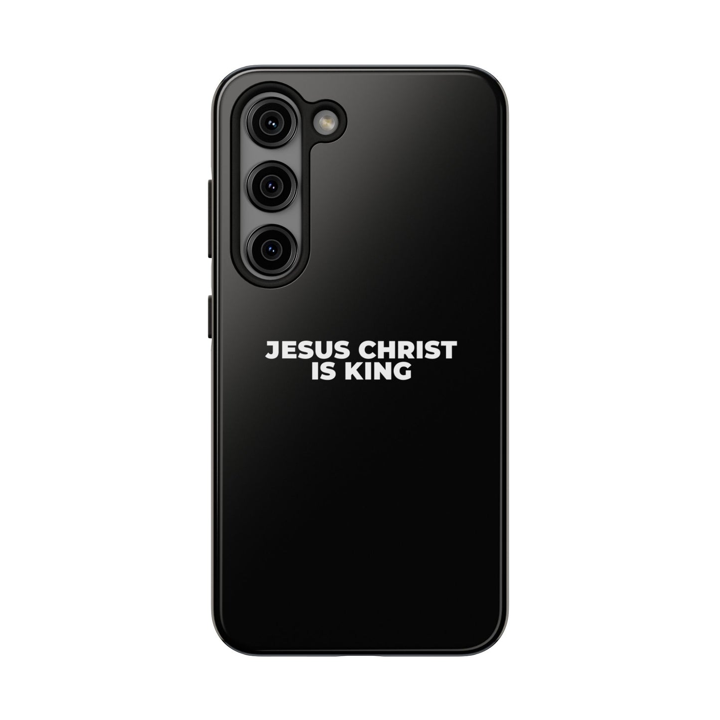 Jesus Christ Is King Tough Phone Case — Black Faith Protective Case
