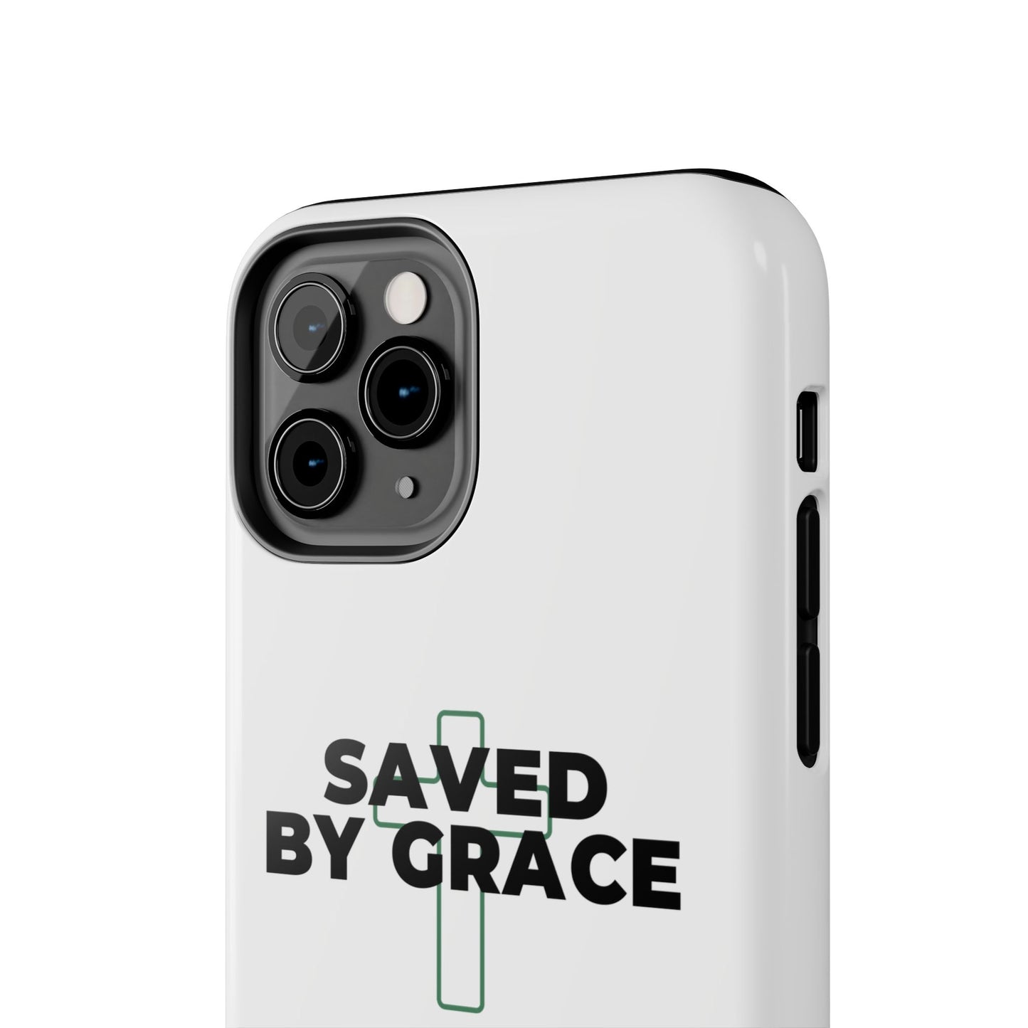 Saved By Grace Tough Phone Case — Christian Cross Protective Phone Cover
