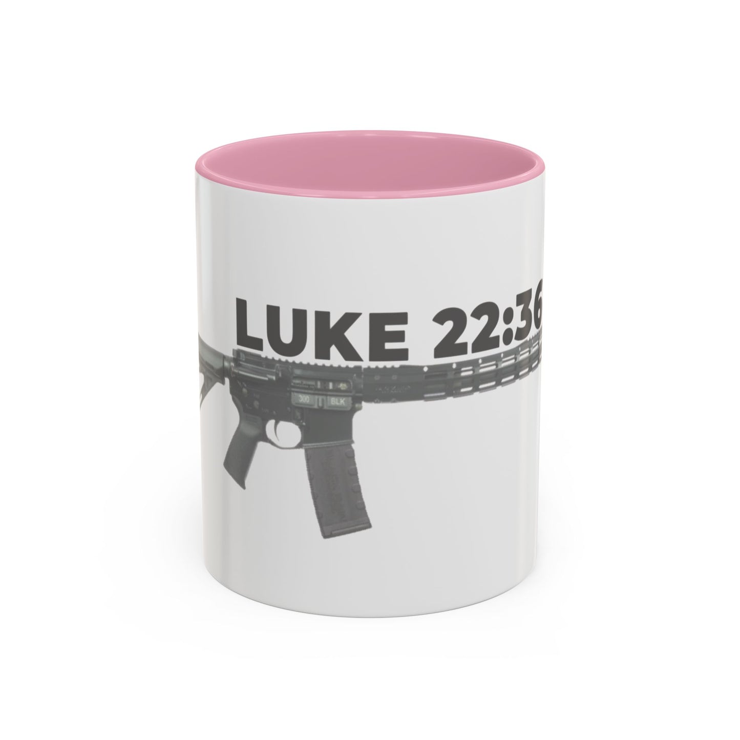 Luke 22:36 Rifle Mug – Christian Scripture Coffee Cup (11oz/15oz)