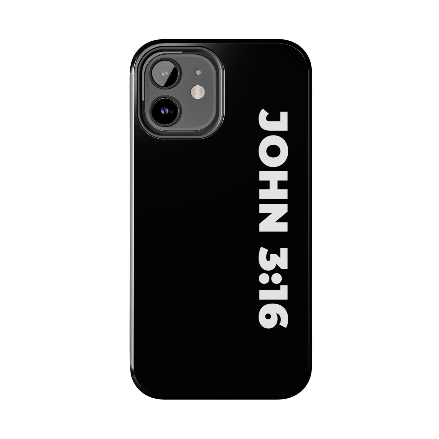 John 3:16 Tough Phone Case — Black Christian Scripture Phone Cover