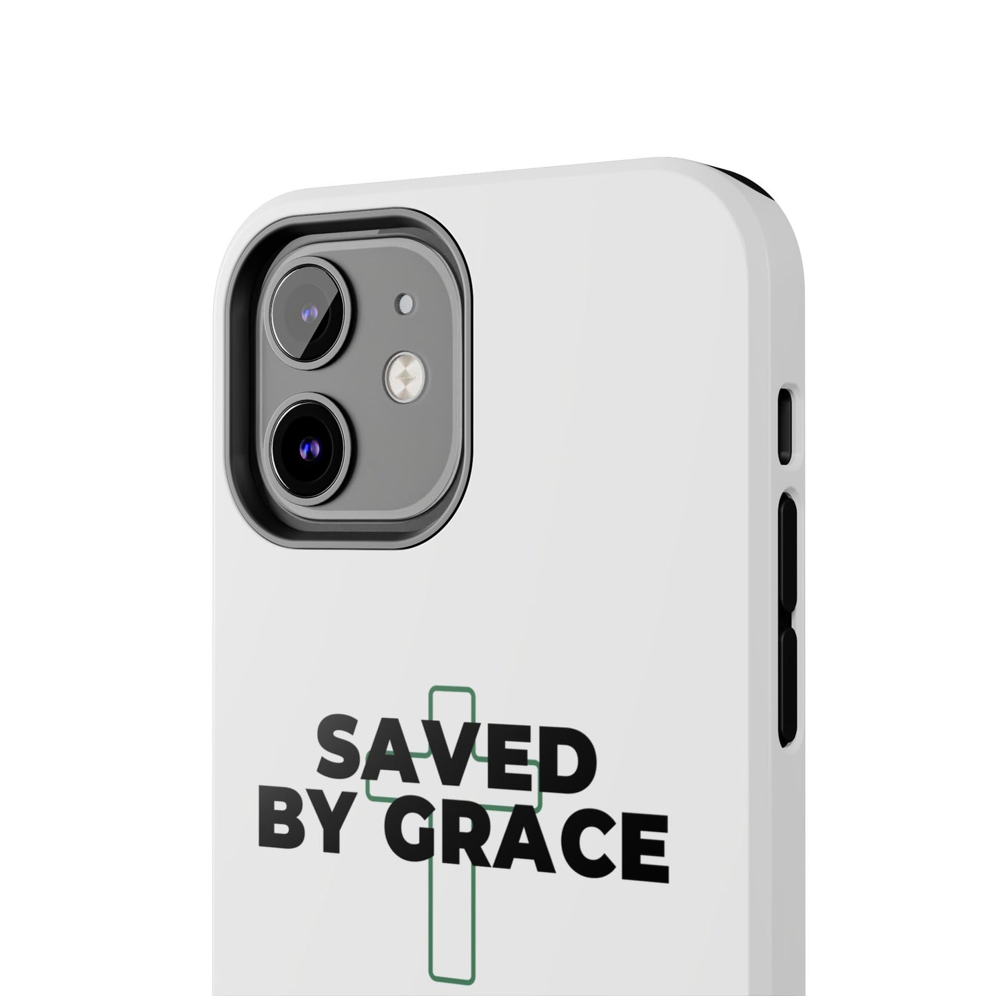 Saved By Grace Tough Phone Case — Christian Cross Protective Phone Cover