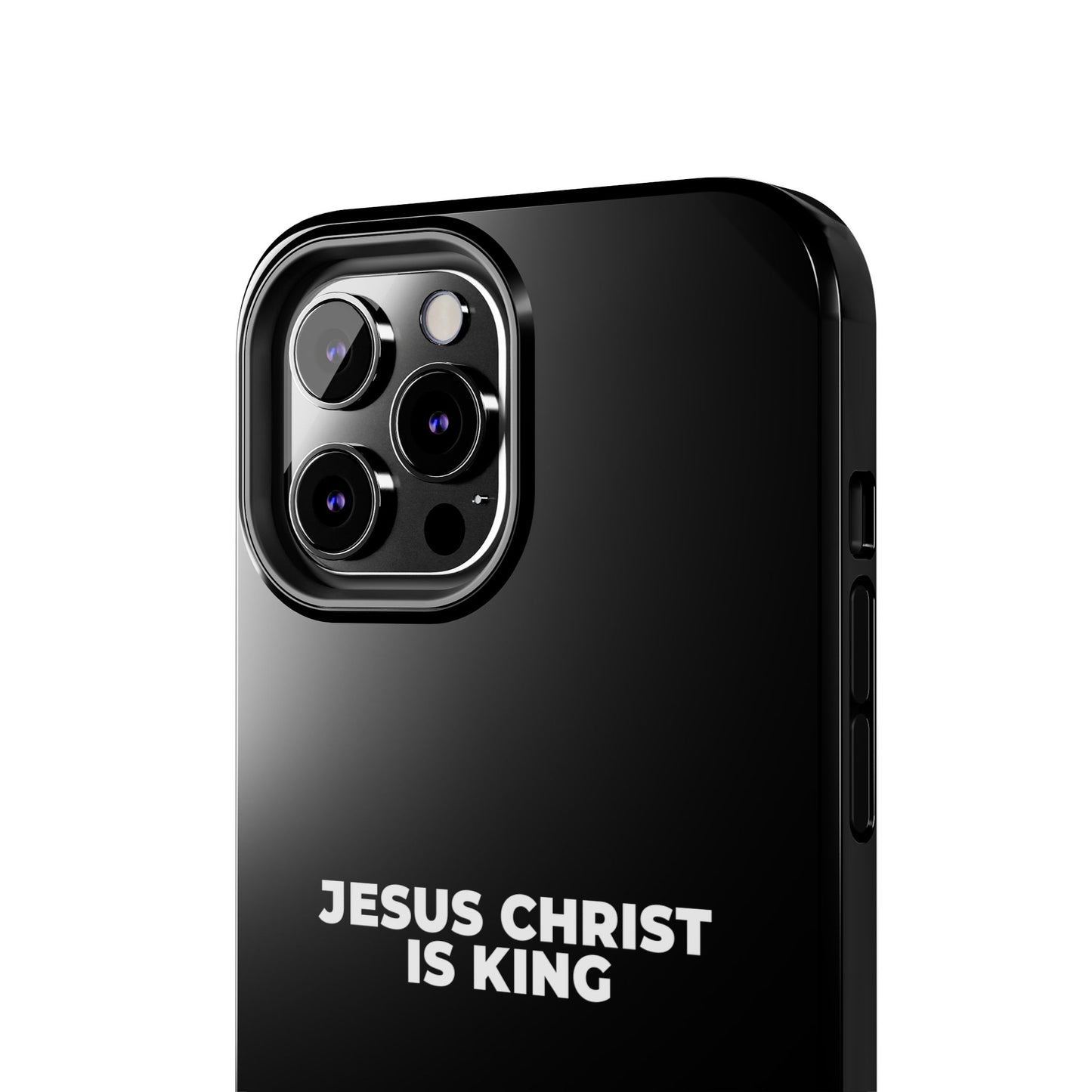 Jesus Christ Is King Tough Phone Case — Black Faith Protective Case