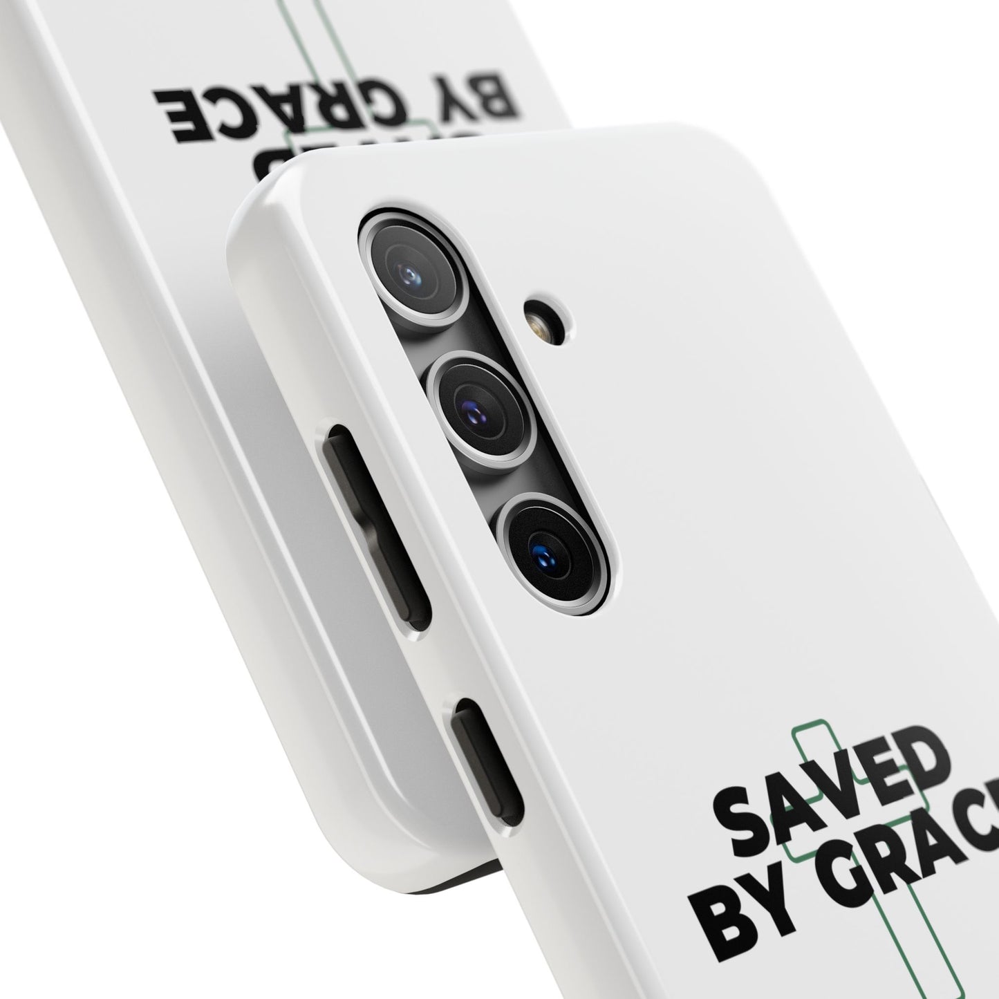 Saved By Grace Tough Phone Case — Christian Cross Protective Phone Cover