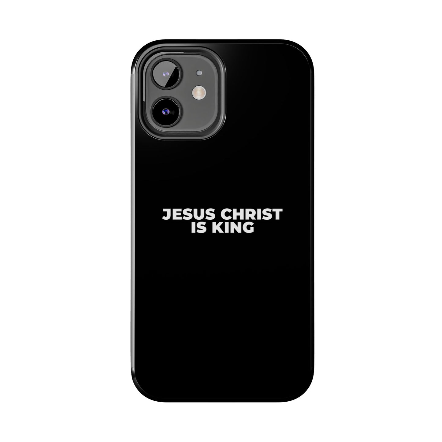 Jesus Christ Is King Tough Phone Case — Black Faith Protective Case