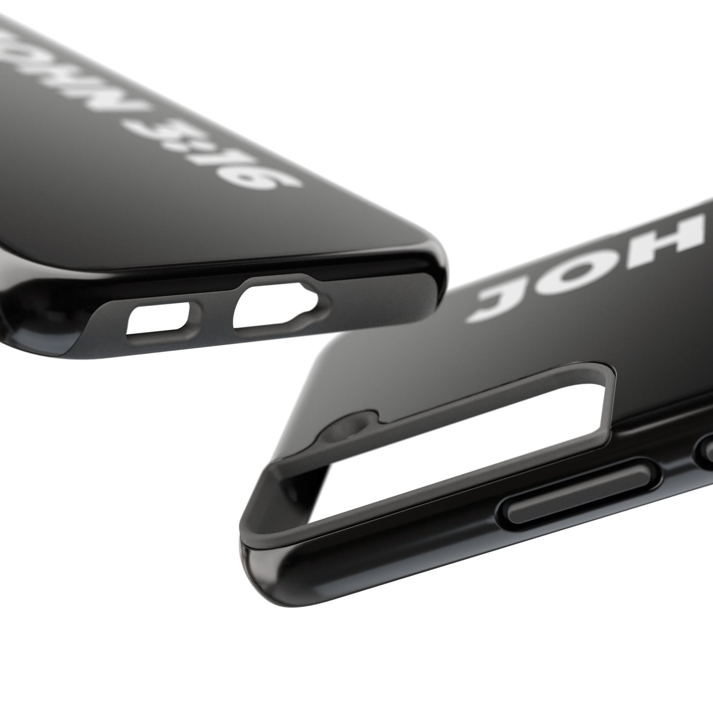 John 3:16 Tough Phone Case — Black Christian Scripture Phone Cover
