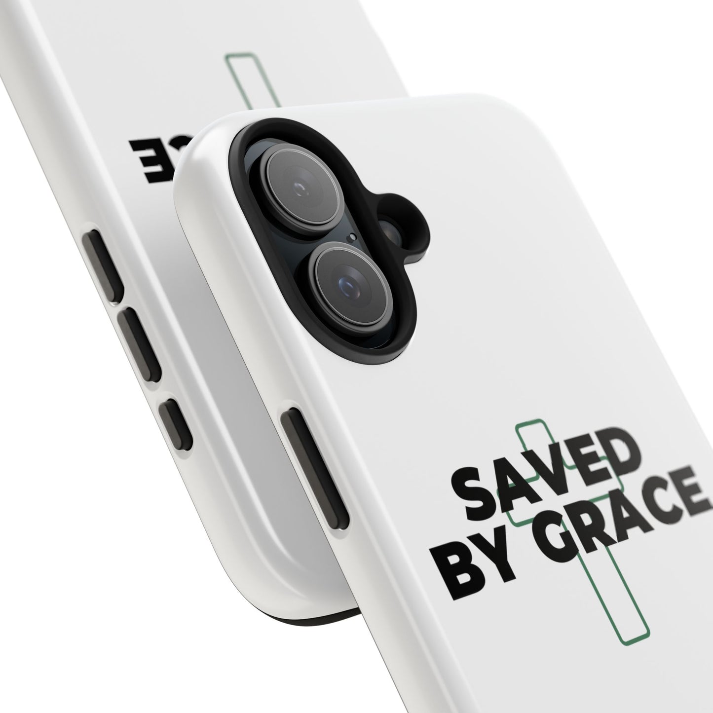 Saved By Grace Tough Phone Case — Christian Cross Protective Phone Cover