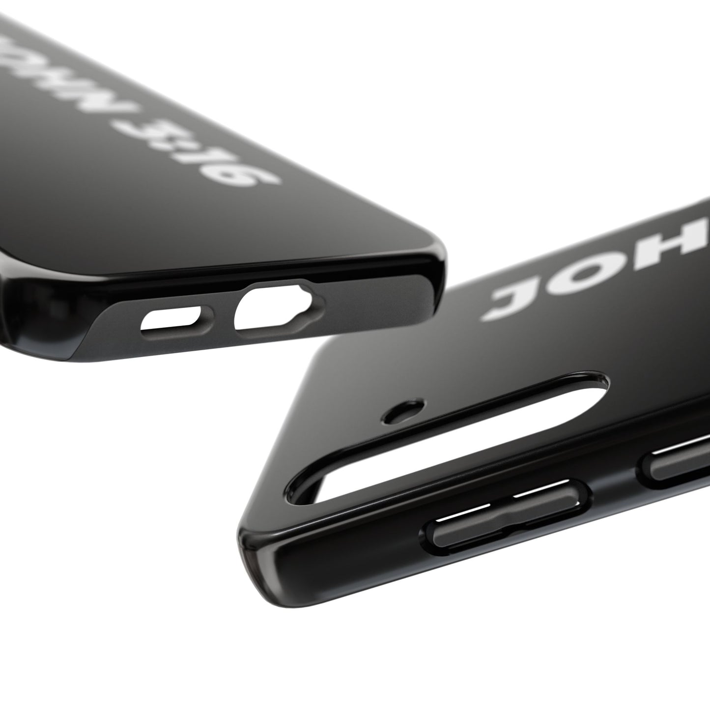 John 3:16 Tough Phone Case — Black Christian Scripture Phone Cover