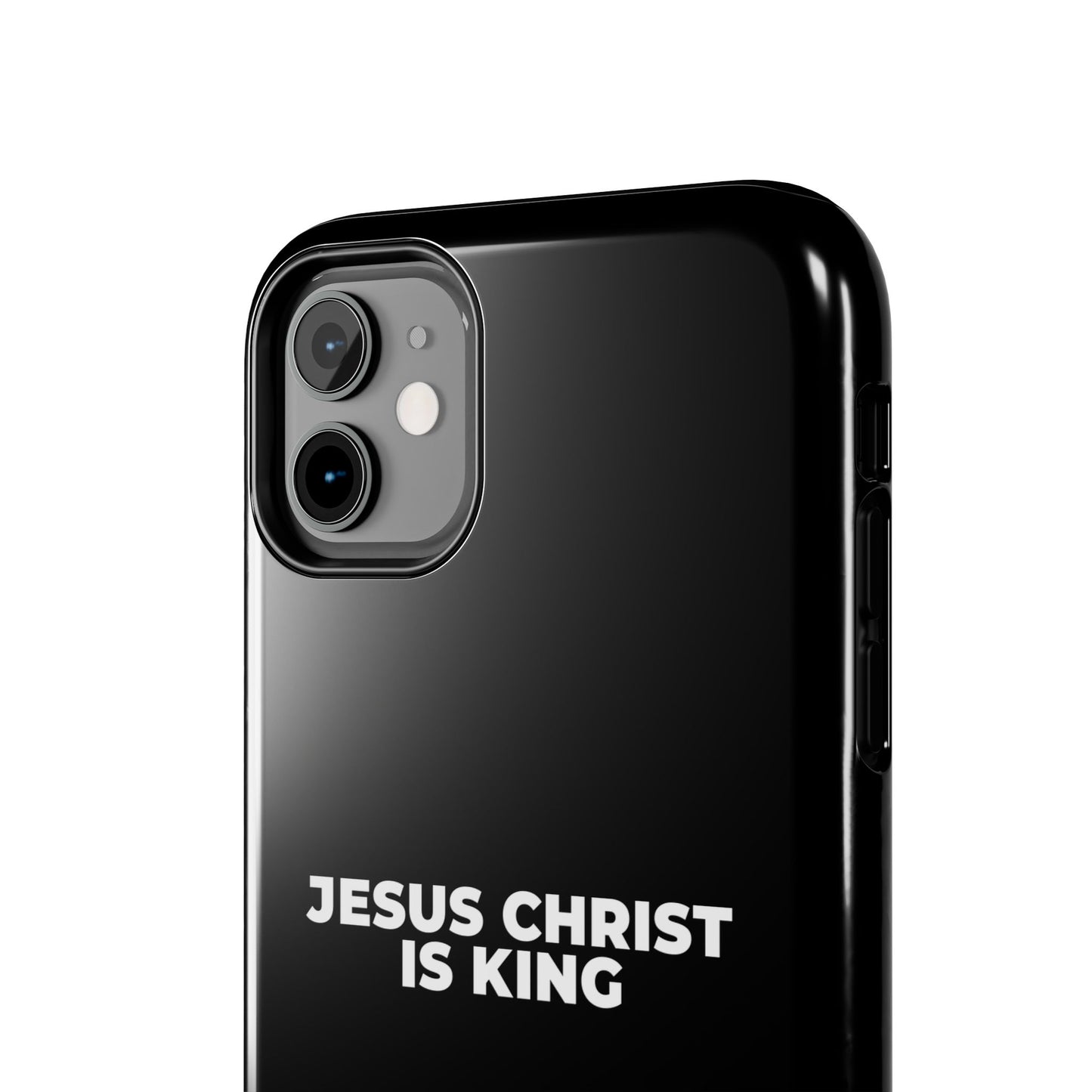 Jesus Christ Is King Tough Phone Case — Black Faith Protective Case