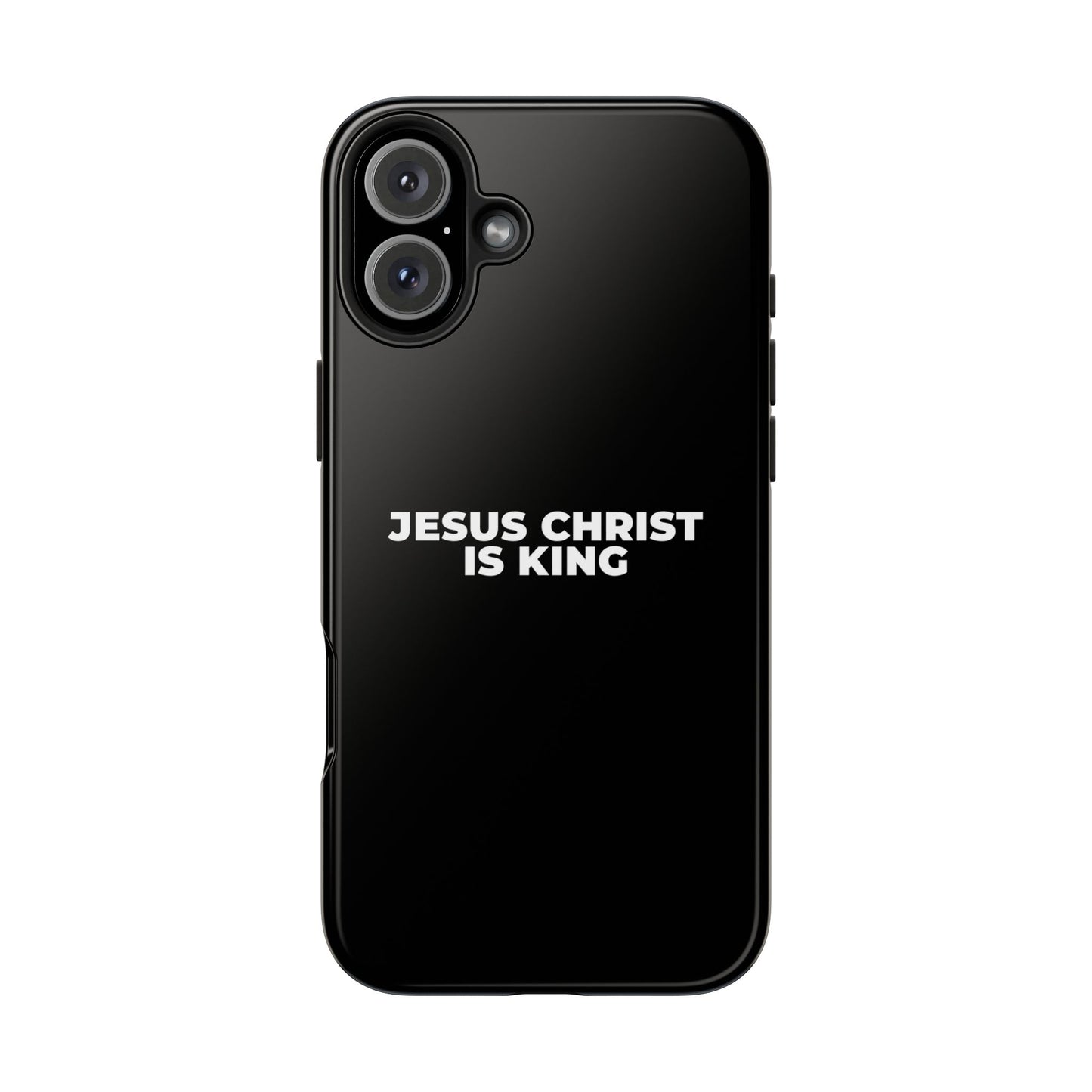 Jesus Christ Is King Tough Phone Case — Black Faith Protective Case