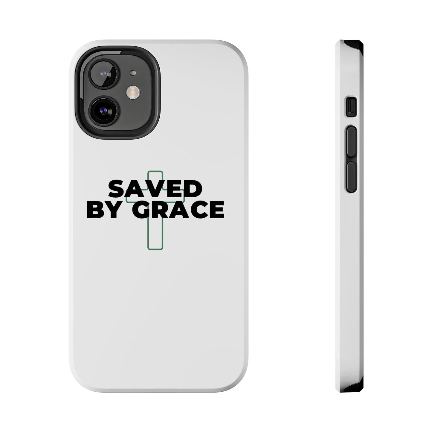 Saved By Grace Tough Phone Case — Christian Cross Protective Phone Cover