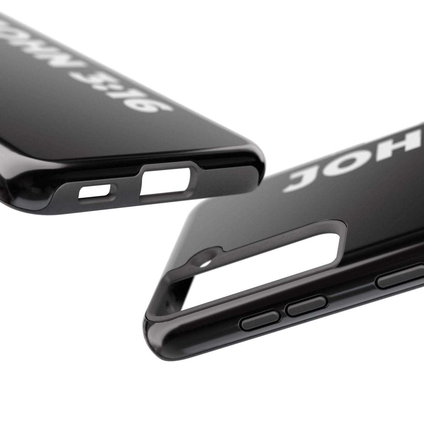 John 3:16 Tough Phone Case — Black Christian Scripture Phone Cover