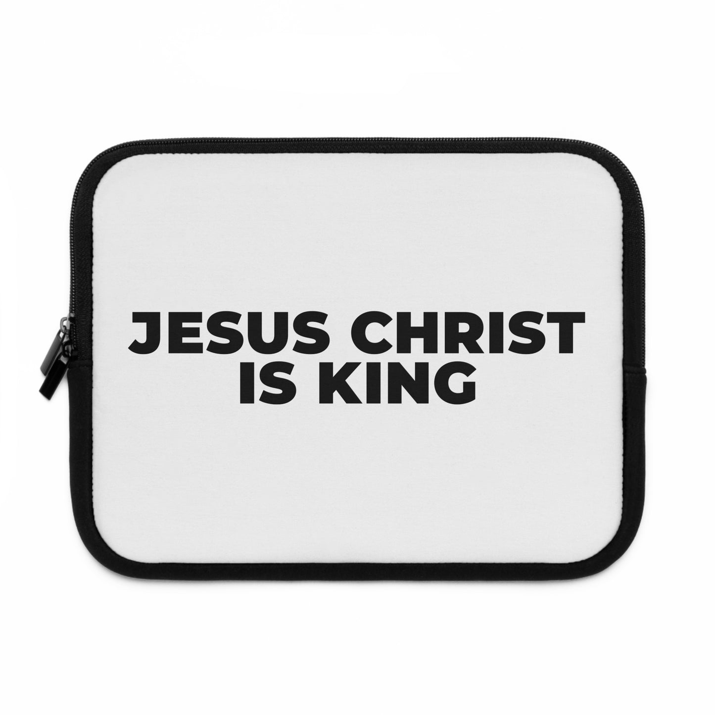 Jesus Christ Is King Laptop Sleeve — Christian Protective Neoprene Case
